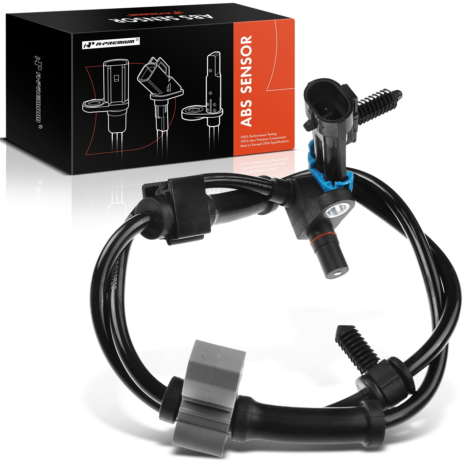 A-Premium Front Left or Right ABS Wheel Speed Sensor Compatible with Cadillac, Chevy & GMC Models - Silverado, Sierra, Tahoe, Yu