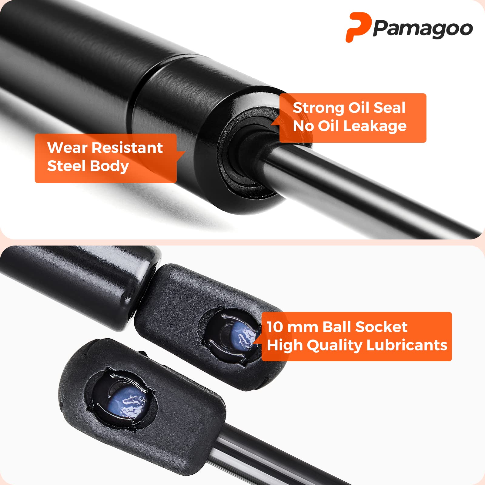 Pamagoo C16-09461 C1609461 14 Inch Gas Shock 40 Lb 178 N Per Prop, Replacement Gas Spring Strut Lift For Camper Truck Rear Windo