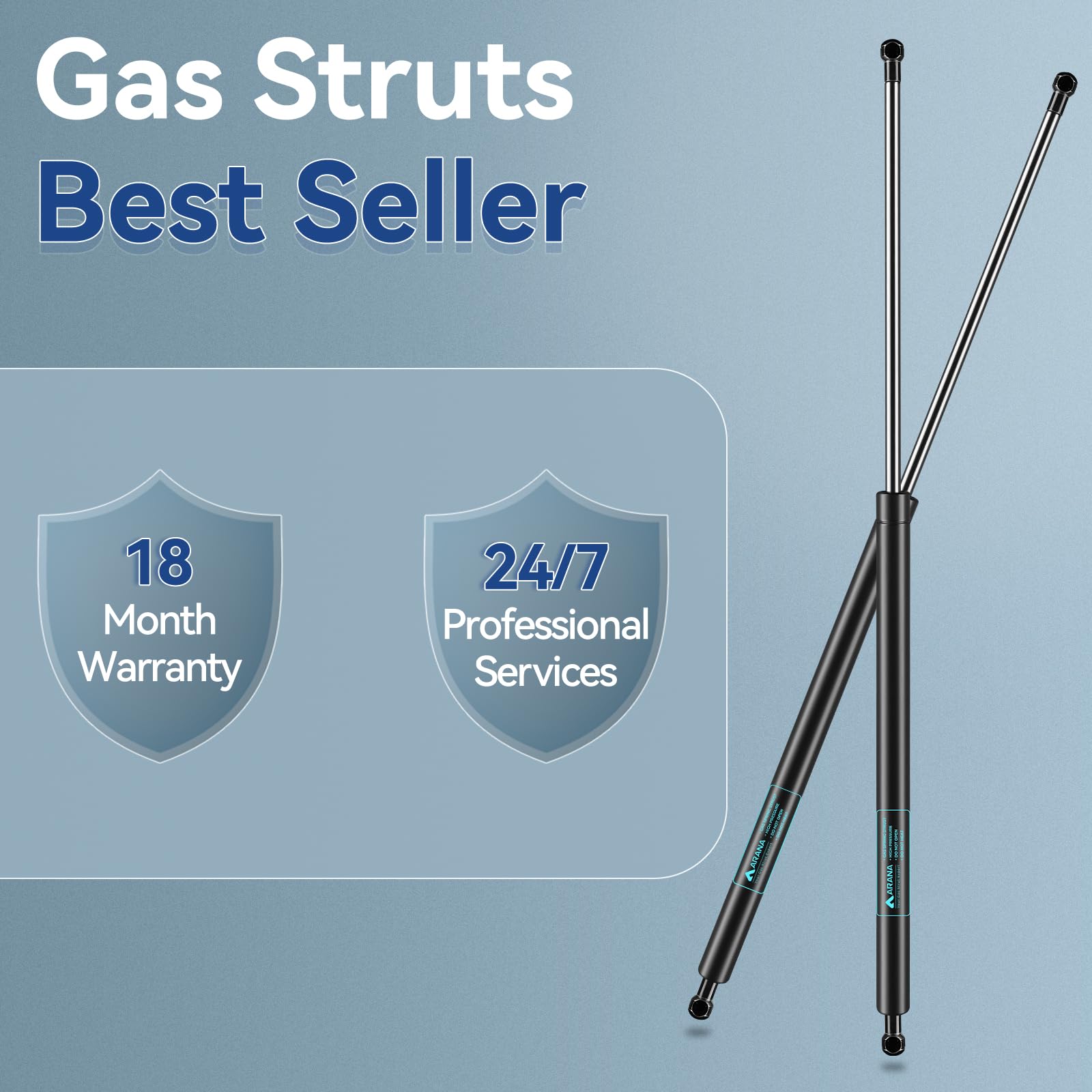 Heavy Duty Gas Struts 28 Inch 250Lbs Lift Support 28'' Gas Shock Springs For Heavy Lid Snowmobile Trailer Trap Door Rv Kicthen D