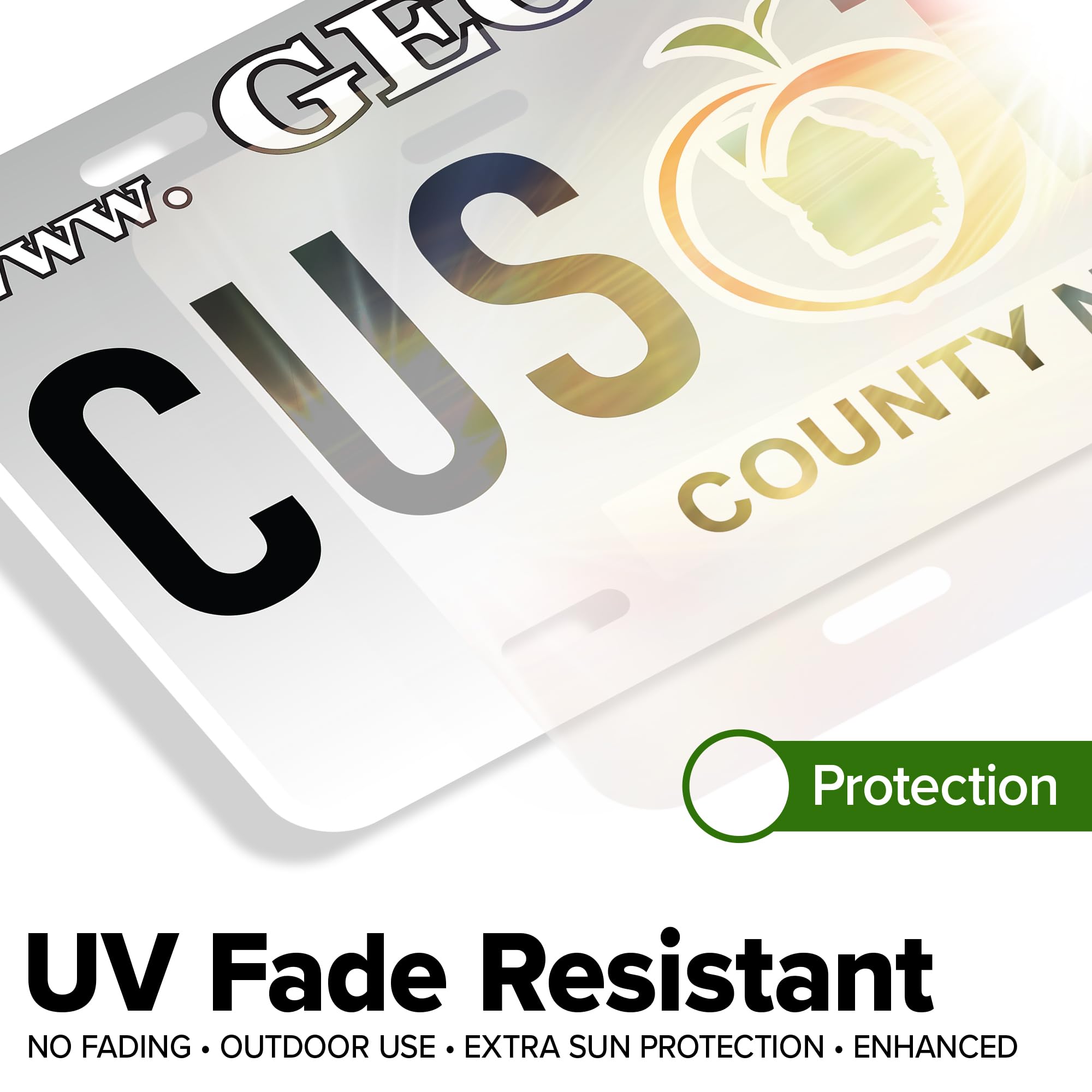 Custom Georgia License Plate, Personalized License Plates For Car, 6X12 Inch, Rust-Free Fade Resistant Aluminum, Usa Made By My