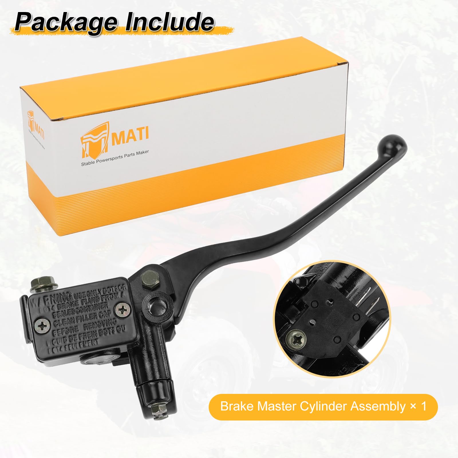 M Mati Front Brake Master Cylinder For Suzuki Atv Kingquad Quadracer Quadrunner Quadsport Vinson Ozark Eiger Lta Ltf 59600-44B11