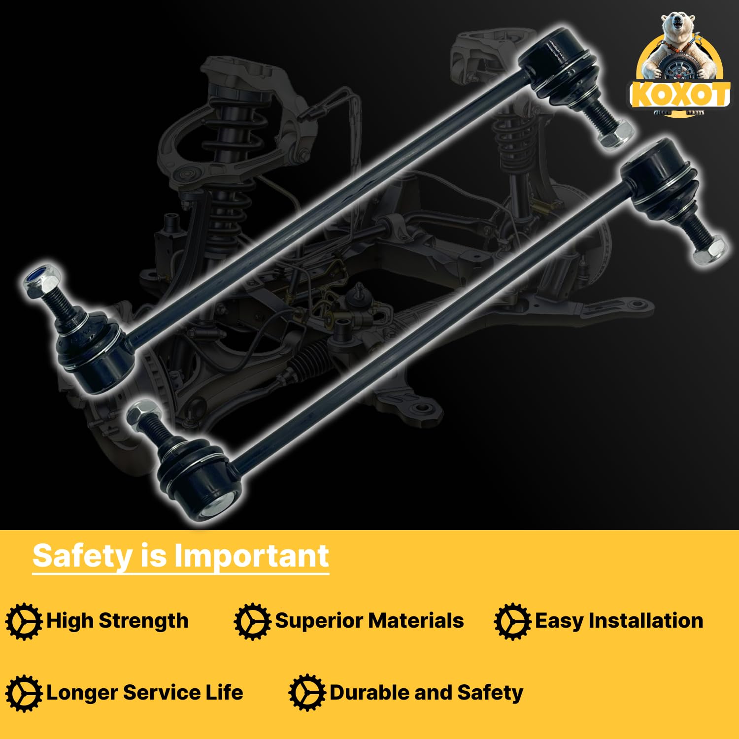 Koxot K750019 K750048 2Pcs Front Stabilizer Sway Bar Link Compatible With Ford 2005-2007 Five Hundred/Freestyle, 2008-2009 Tauru