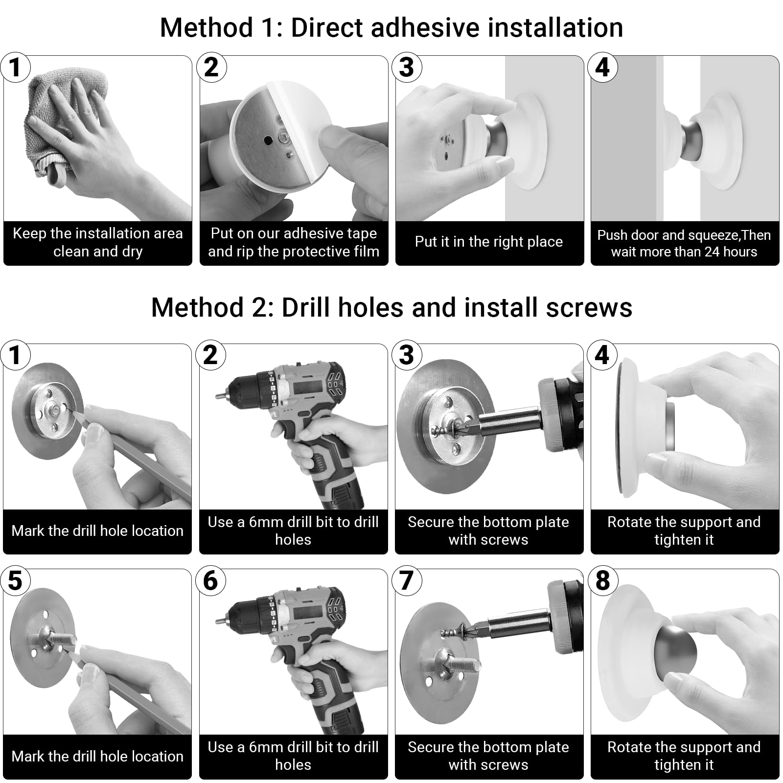 CALPALMY (2 Pairs RV Magnetic Door Catch and Holder Kit - White RV Storage Door Holder Magnetic Baggage Door Catch for RV Camper