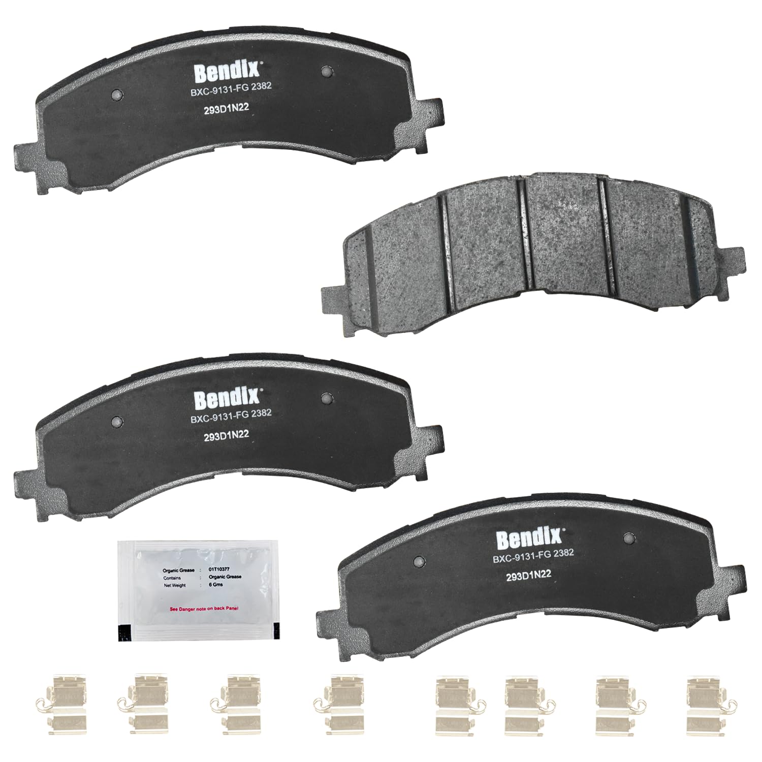 Bendix Priority1 Cfc2382 Ceramic Front Brake Pads For Ford Bronco 2023-2022, Expedition 2024-2022, F-150 2023-2021, F-150 Lightn