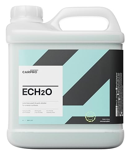 Carpro Ech2O Waterless Wash, High Gloss Detail Spray, Rinse-Less Wash, And Clay Lubricant Concentrate - 4 Liter (135Oz)