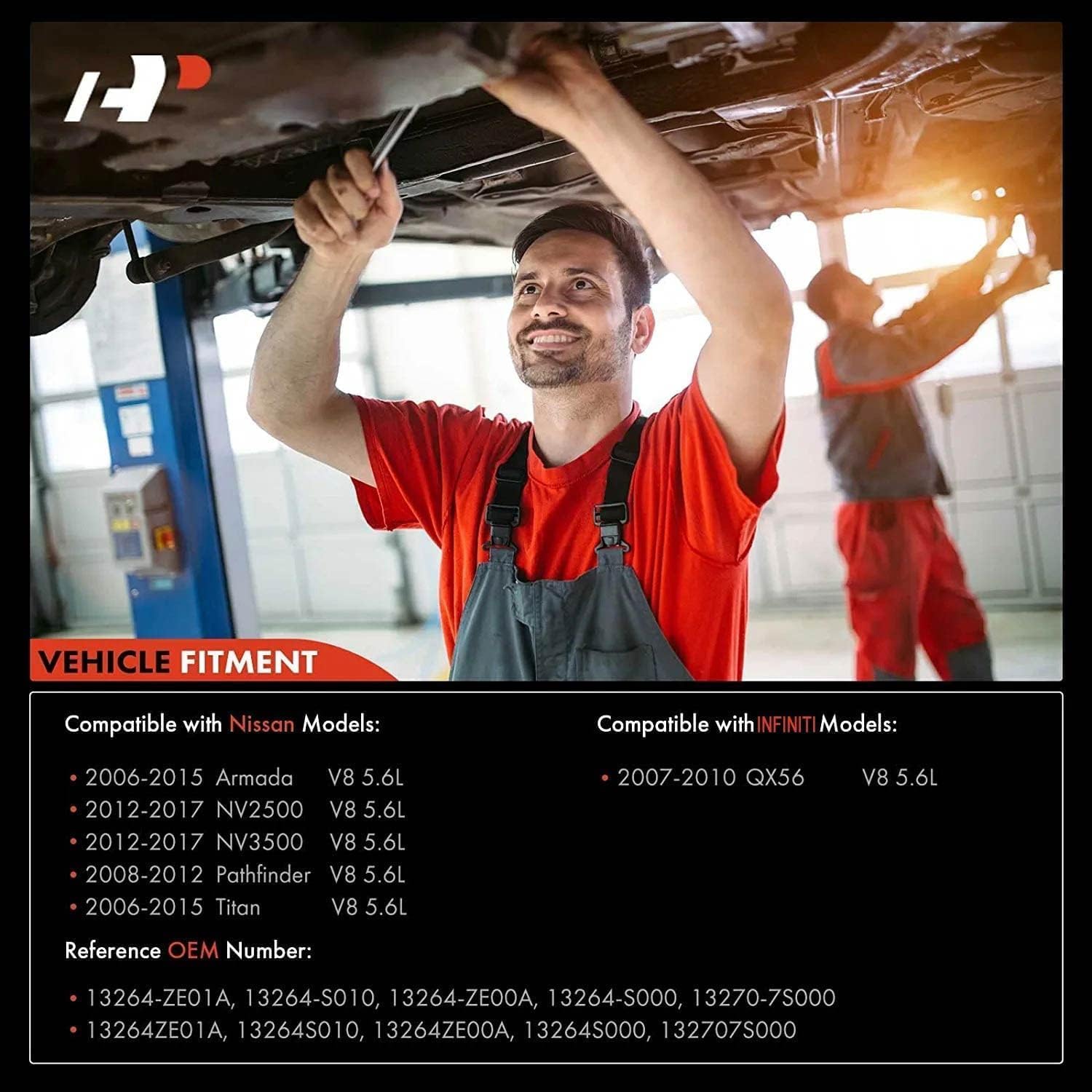 A-Premium Engine Valve Cover With Gasket & Oil Filler Cap & Bolts Compatible With Nissan Pathfinder 2008-2012, Titan Armada 2007-2015, Nv2500 Nv3500 2012-2017 & Infiniti Qx56 2007-2010, V8 5.6L