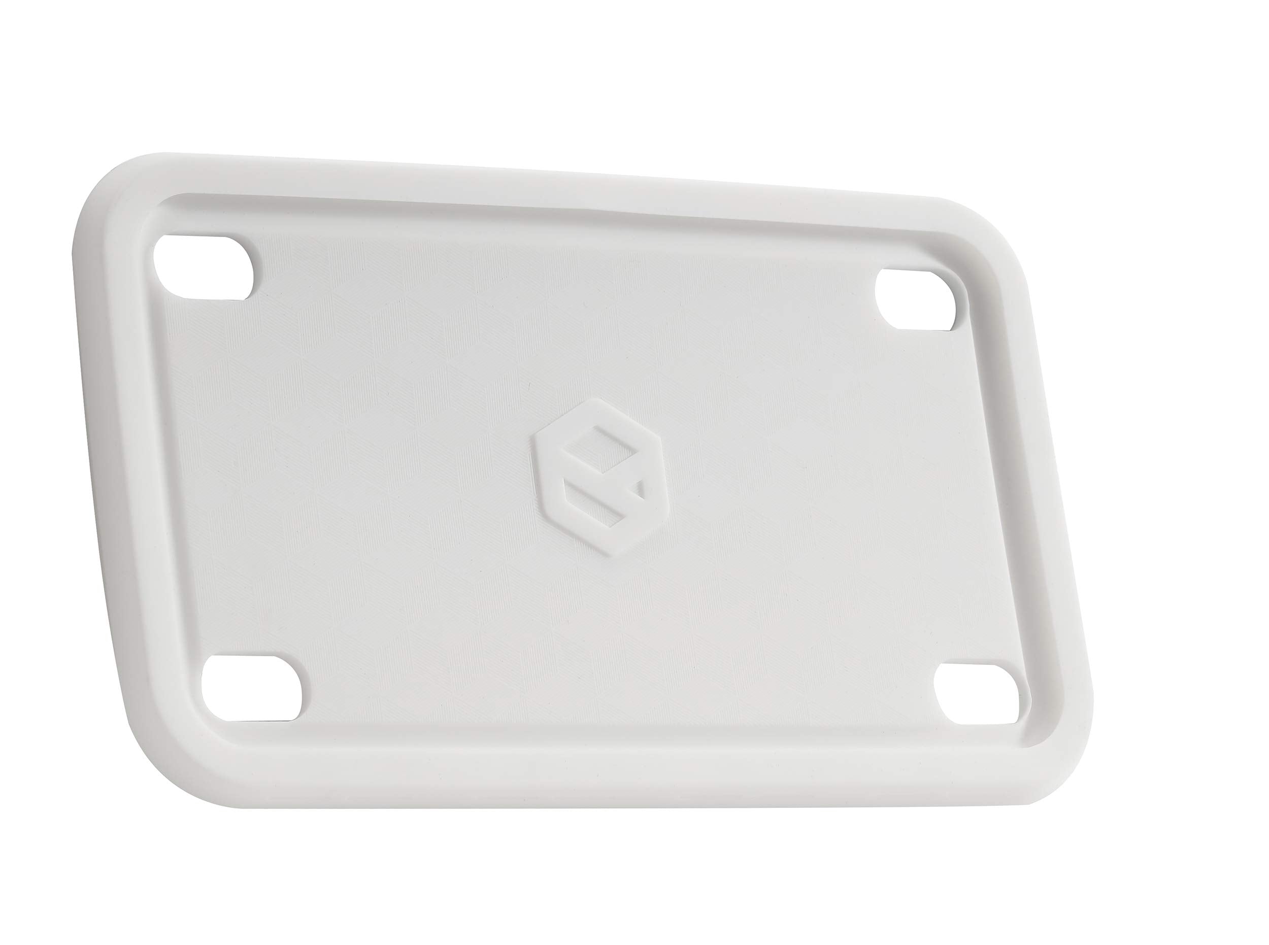 Rightcar Solutions Motorcycle Silicone License Plate Frames | The Original Premium Grade Silicone Bike Plate Frame | Rust Proof, Rattle Proof, Weather Proof License Plate Holder (White)