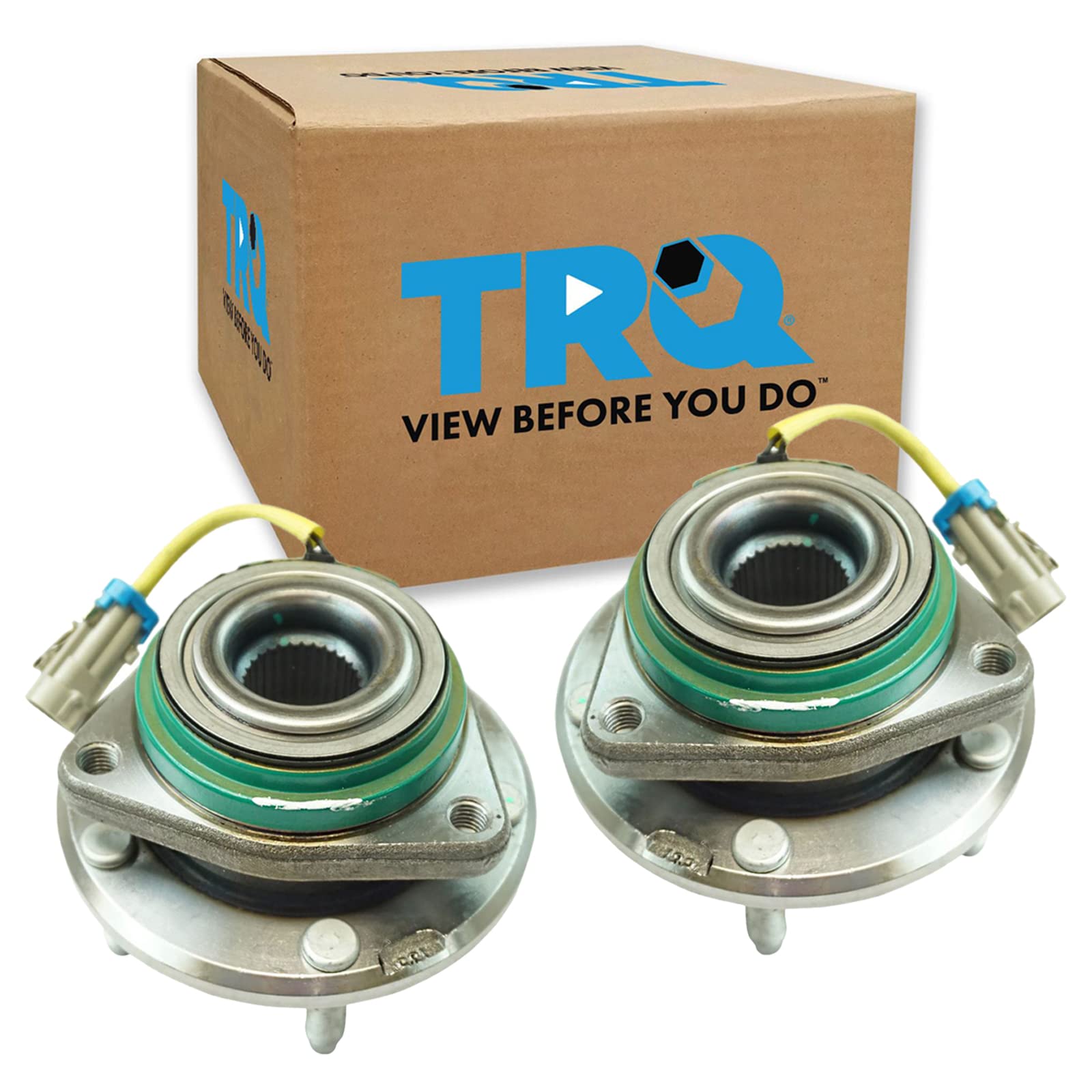 Trq Rear Wheel Hub Bearings Assembly Set Compatible With 2009 Cadillac Xlr 2009-2013 Chevrolet Corvette