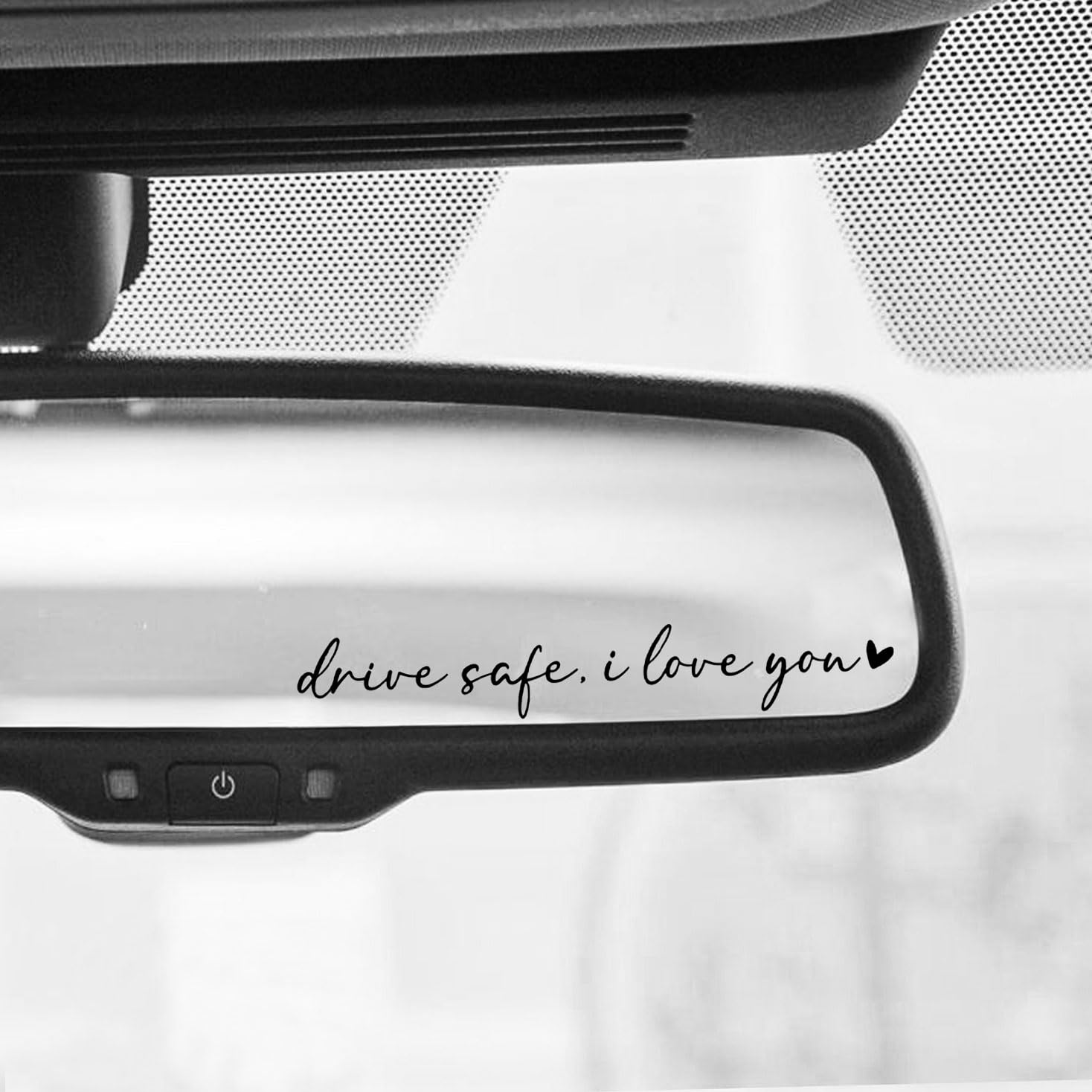 2 X I Love You Drive Safe Mirror Decal, Rearview Mirror Car Decals For Women, Vinyl Decal, Gift For Her, Car Mirror Decal, Gift