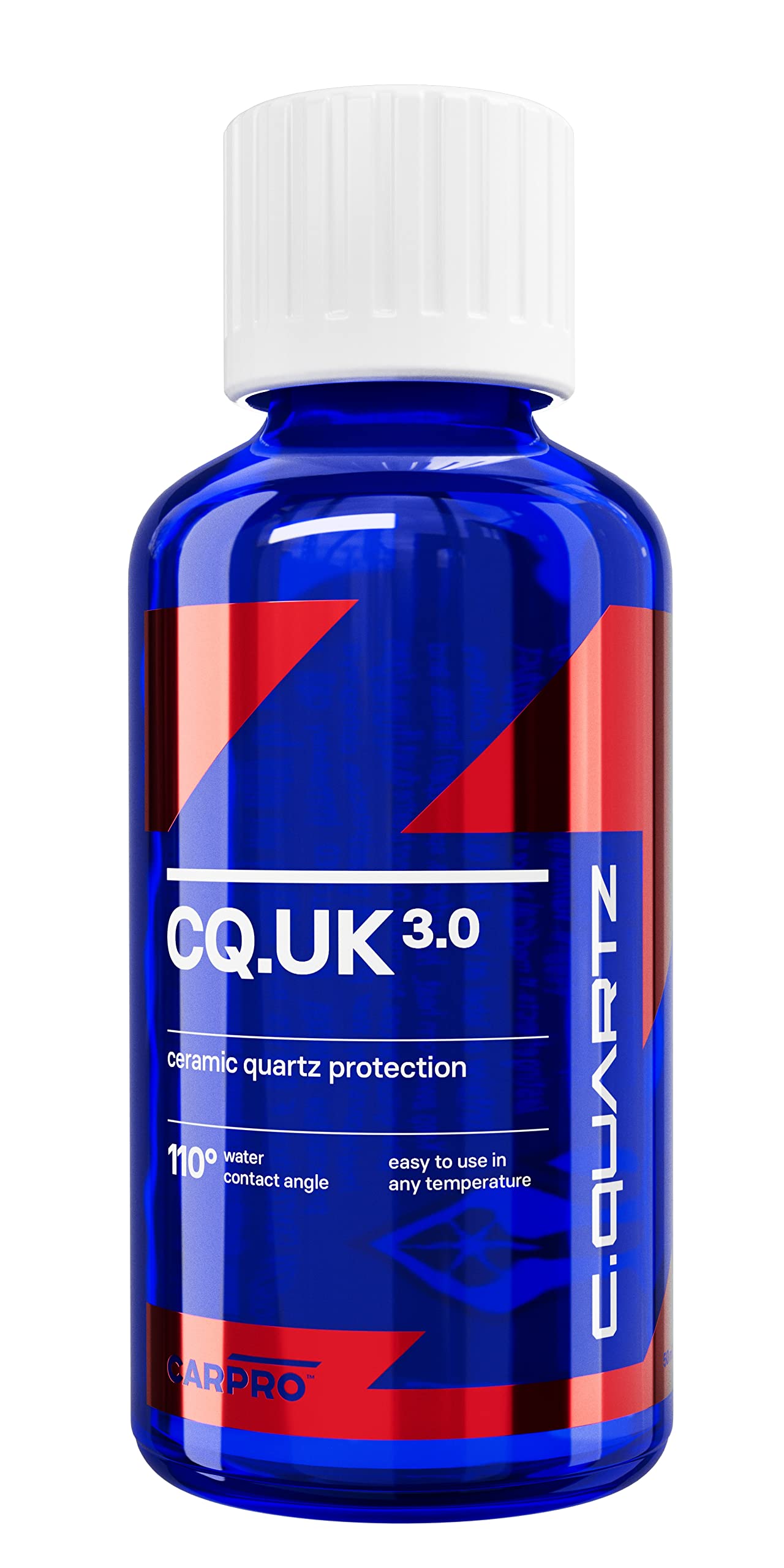 Carpro Cquartz Uk 3.0 - Ceramic Coating For Cars, Quartz Based Nanotechnology, Bonds To Paint, Glass, Metal And Plastic - (50Ml Kit)