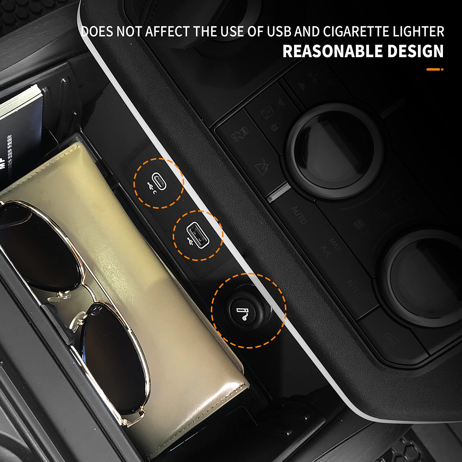 Bomely Center Console Organizer Tray Storage Box Compatible With Land Rover Defender 2020-2023 Land Rover Defender 90 110 130 (Center Console Storage Box)