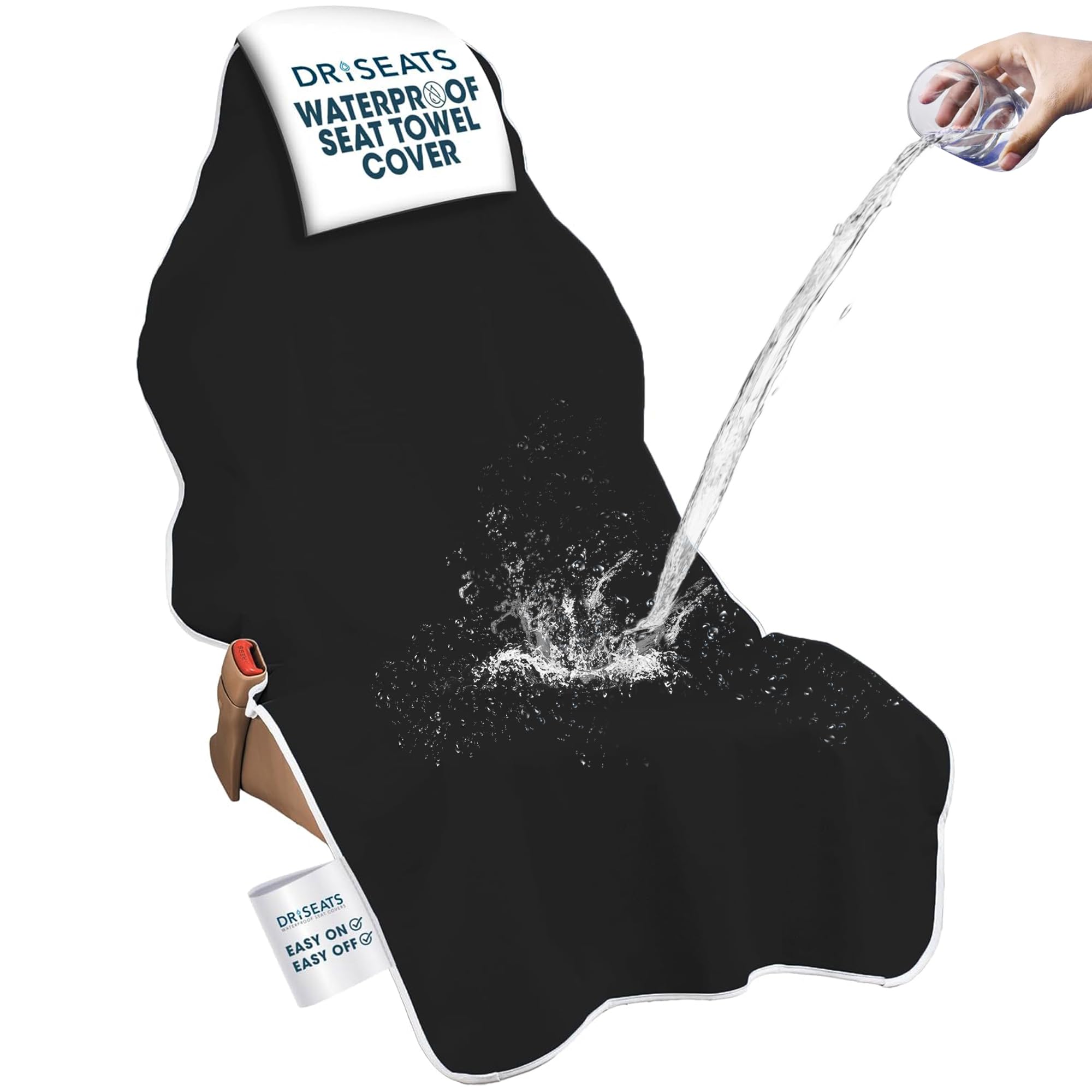 Dri Seats Waterproof Car Seat Cover - Premium Sweat Towel With Slip Resistant Backing For Front Seats In Cars, Trucks, Suvs - Un