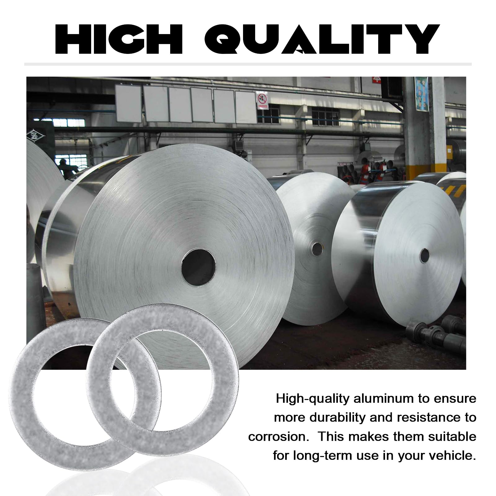 NTNEV 24 Pieces Oil Drain Plug Gasket Washer, Aluminum Seal, Crush Washer Oil Drain Plug, OEM 94109-14000, Compatible with Honda