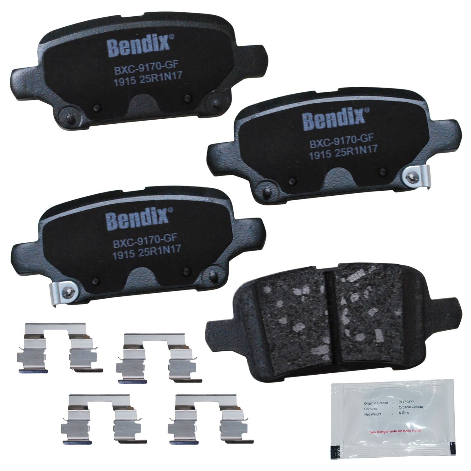 Bendix Priority1 Cfc1915 Ceramic Rear Brake Pads For Buick Lacrosse 2019-2017, Regal Sportback 2020-2018, Regal Tourx 2020-2018,