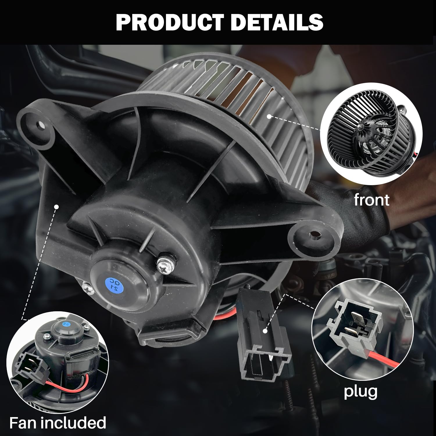 Aspligo 700198 Ac Heater Blower Motor Fan Assembly Fit For Dodge Dakota 2005-2010,For Ram Dakota 2011 5161007Ab