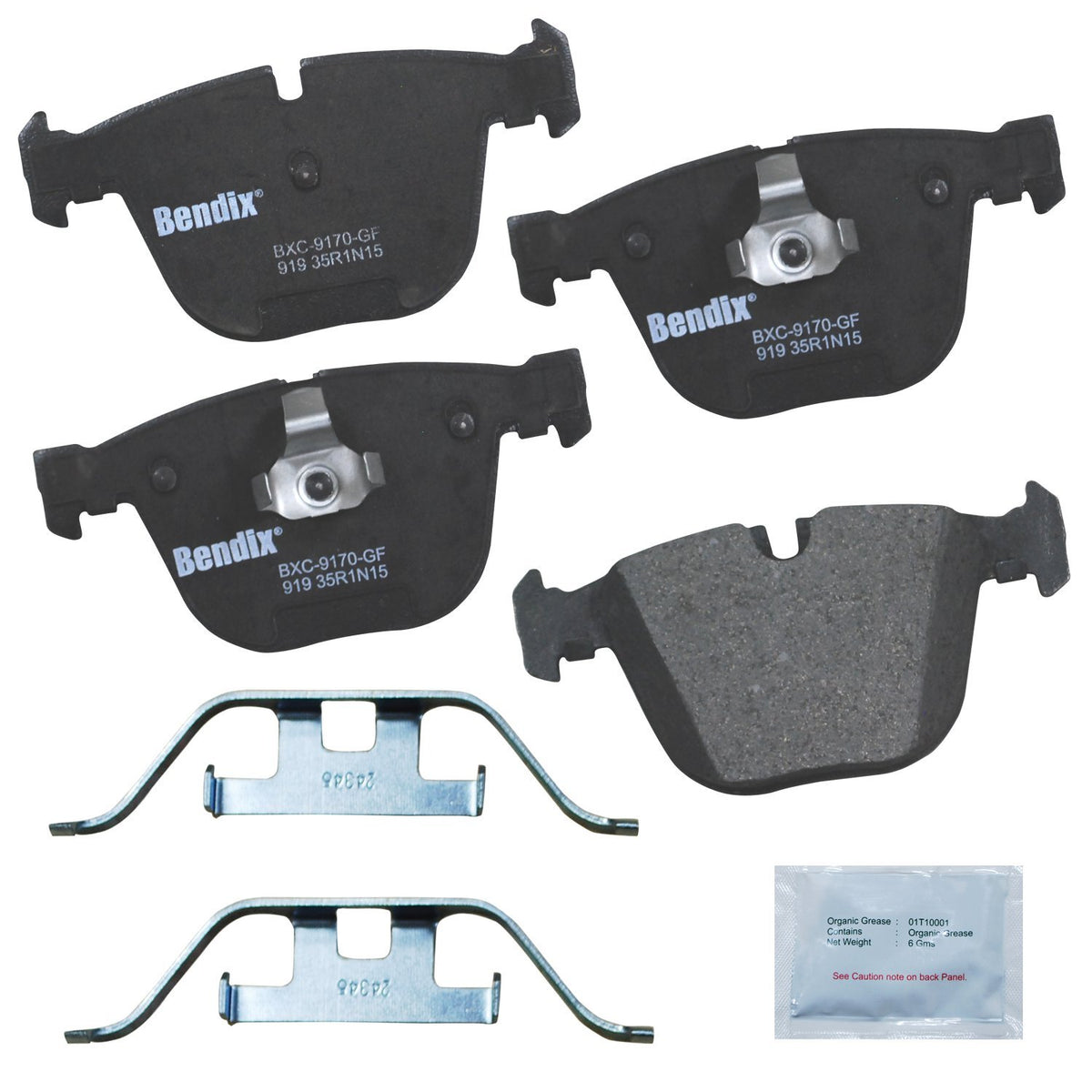 Bendix Priority1 Cfc919 Rear Brake Pads For Azure,Bmw 1 Series M,535I,535I Gt,Gt Xdrive,545I,550I,550I 645Ci,650Ci,650I,740I,740