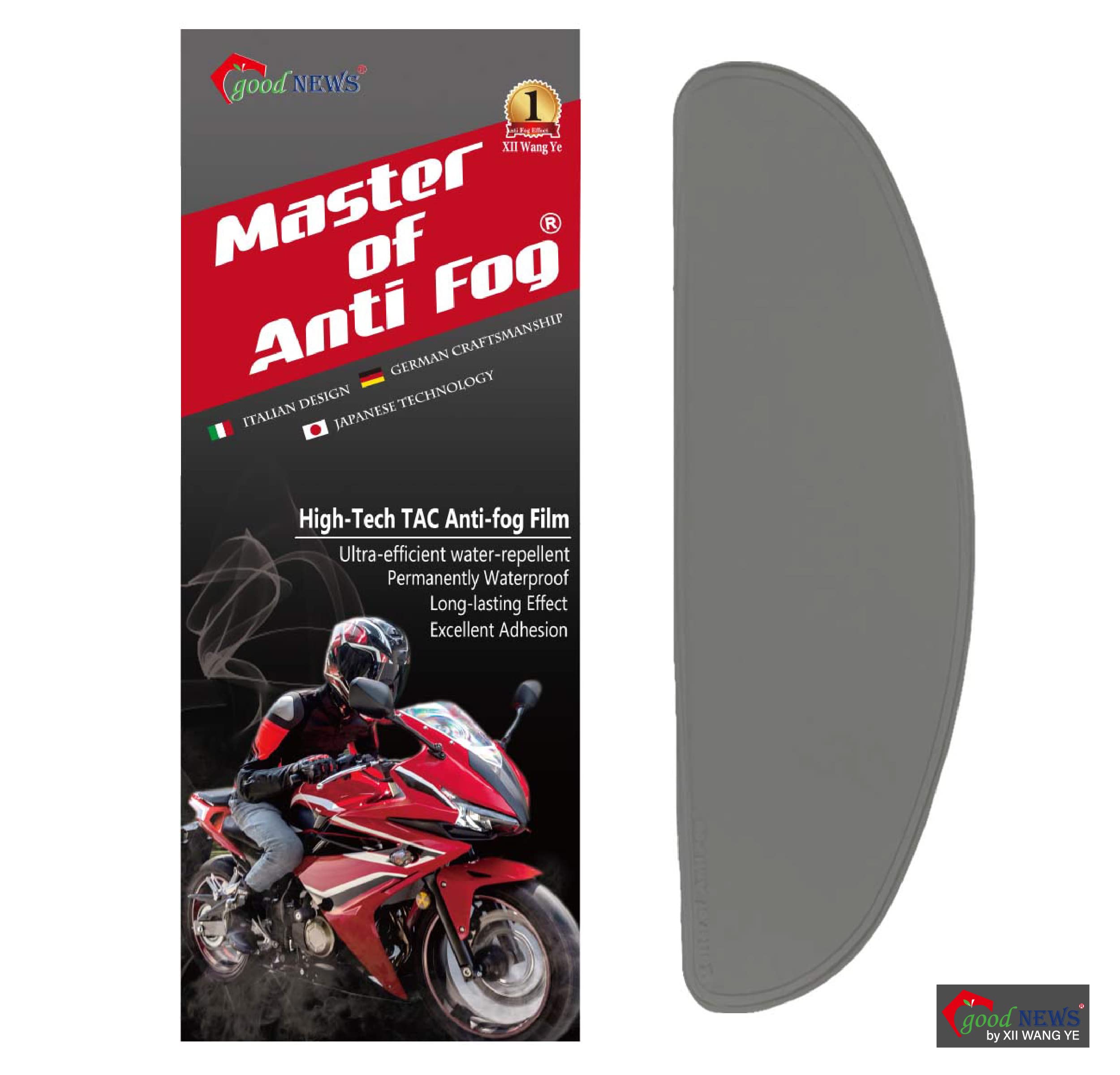 Xii Wy Universal Motorcycle Full Face Helmet Shield Anti Fog Film,Hd Grey Visor Lens Insert Fog Resistant Waterproof Sticker