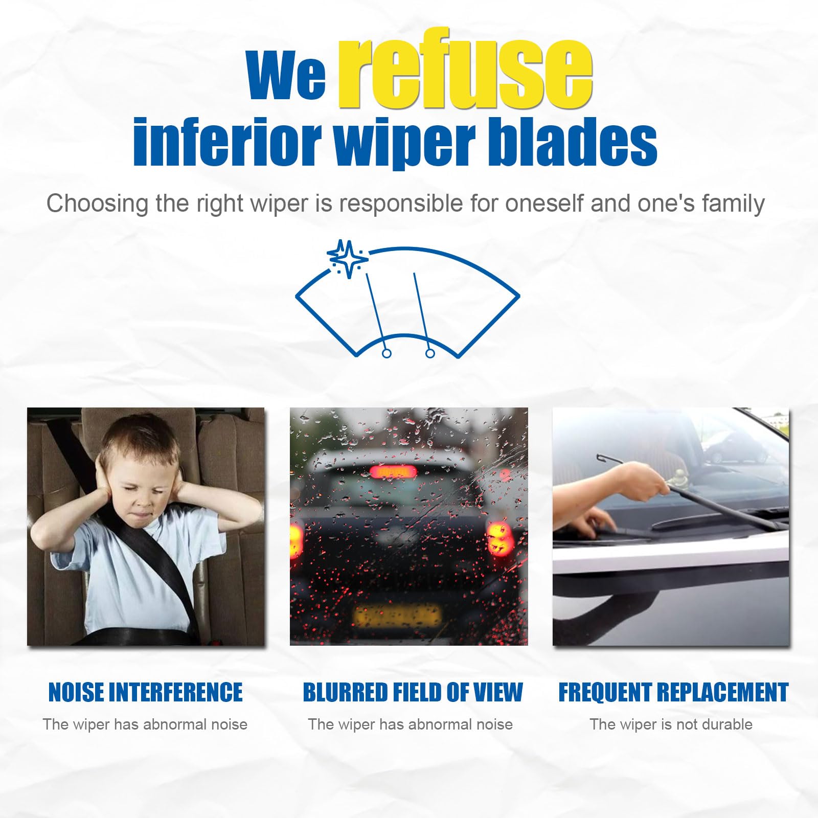 Hrsno 26''+17'' Wipers Replacement For Honda Cr-V 2022-2017 Infiniti Qx60 2022-2014 Nissan Pathfinder 2020-2013 Rogue 2023-2015