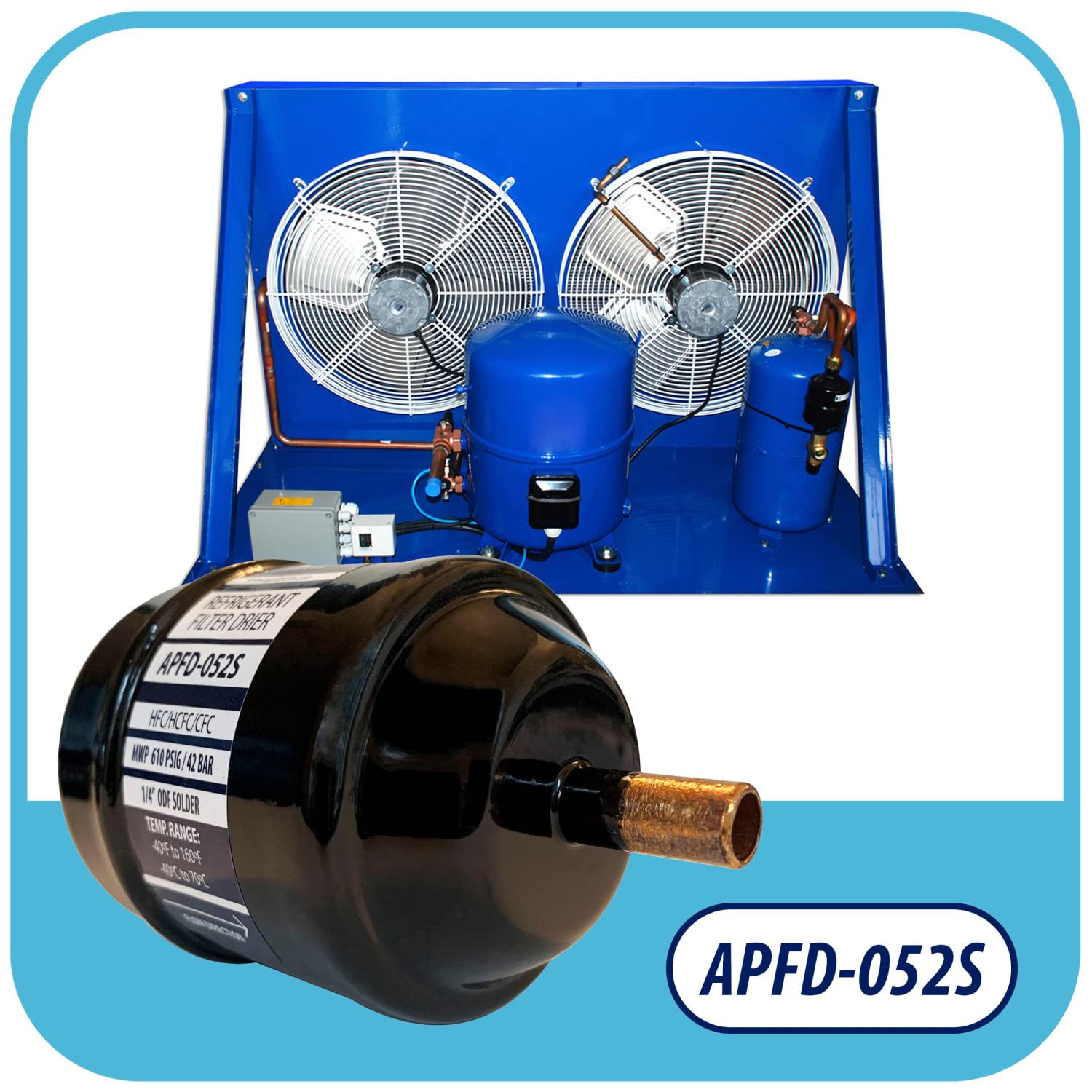 Appli Parts Apfd-052S 1/4 In Liquid Line Refrigerant Ac Filter Drier Hvac Refrigeration 052S Odf Sweat Solder Connection Univers