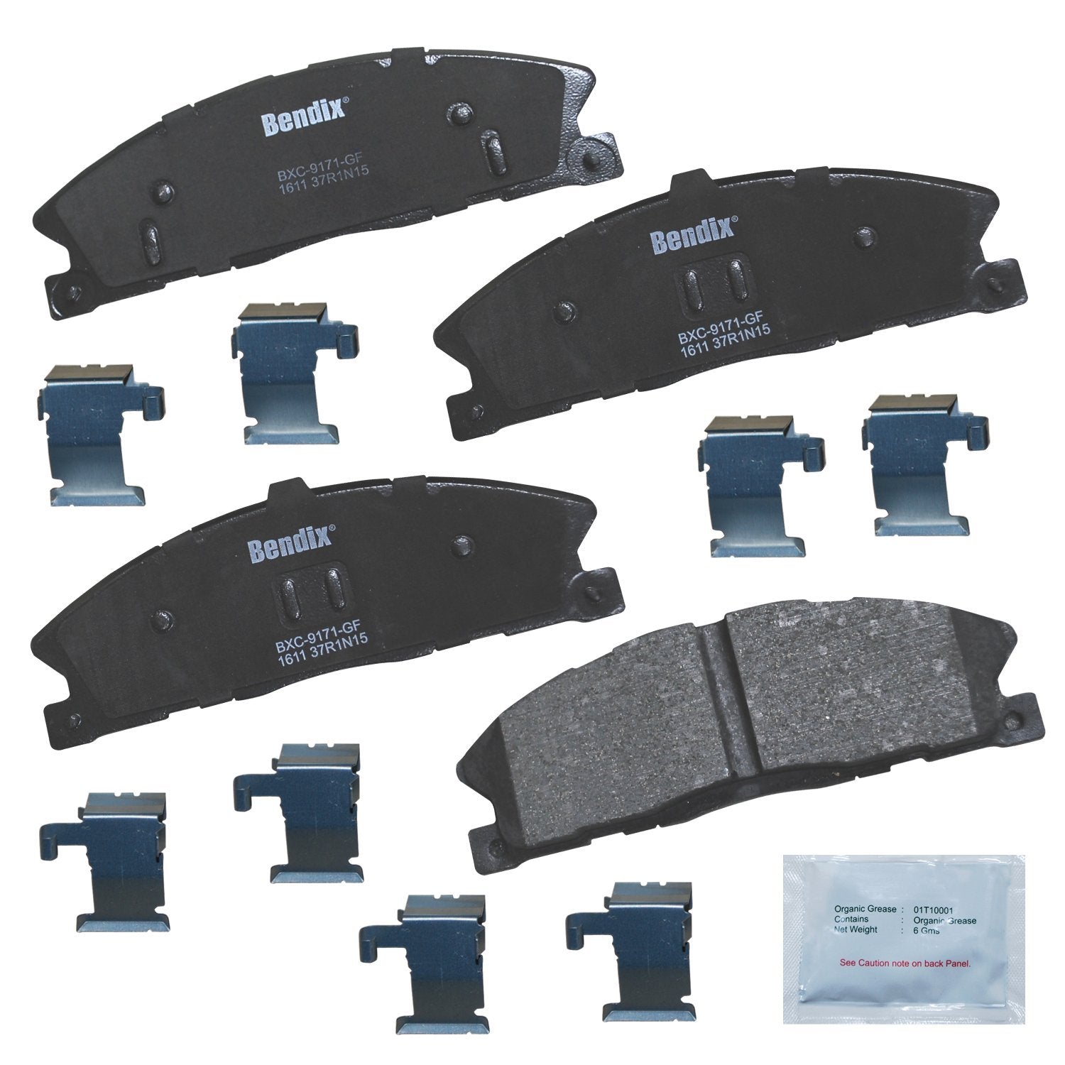 Bendix Priority1 Cfc1611 Ceramic Front Brake Pads For Ford Explorer 2013-2012, Flex 2012, Flex 2017, Taurus 2016-2013, Lincoln M