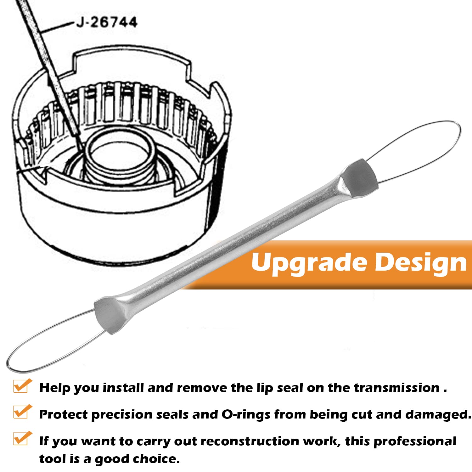 Bonbo T-0015 Universal Lip Seal Installer & Remover Transmission Tool Compatible for Atec T-0015 and for Kent-Moore # J-26744-A