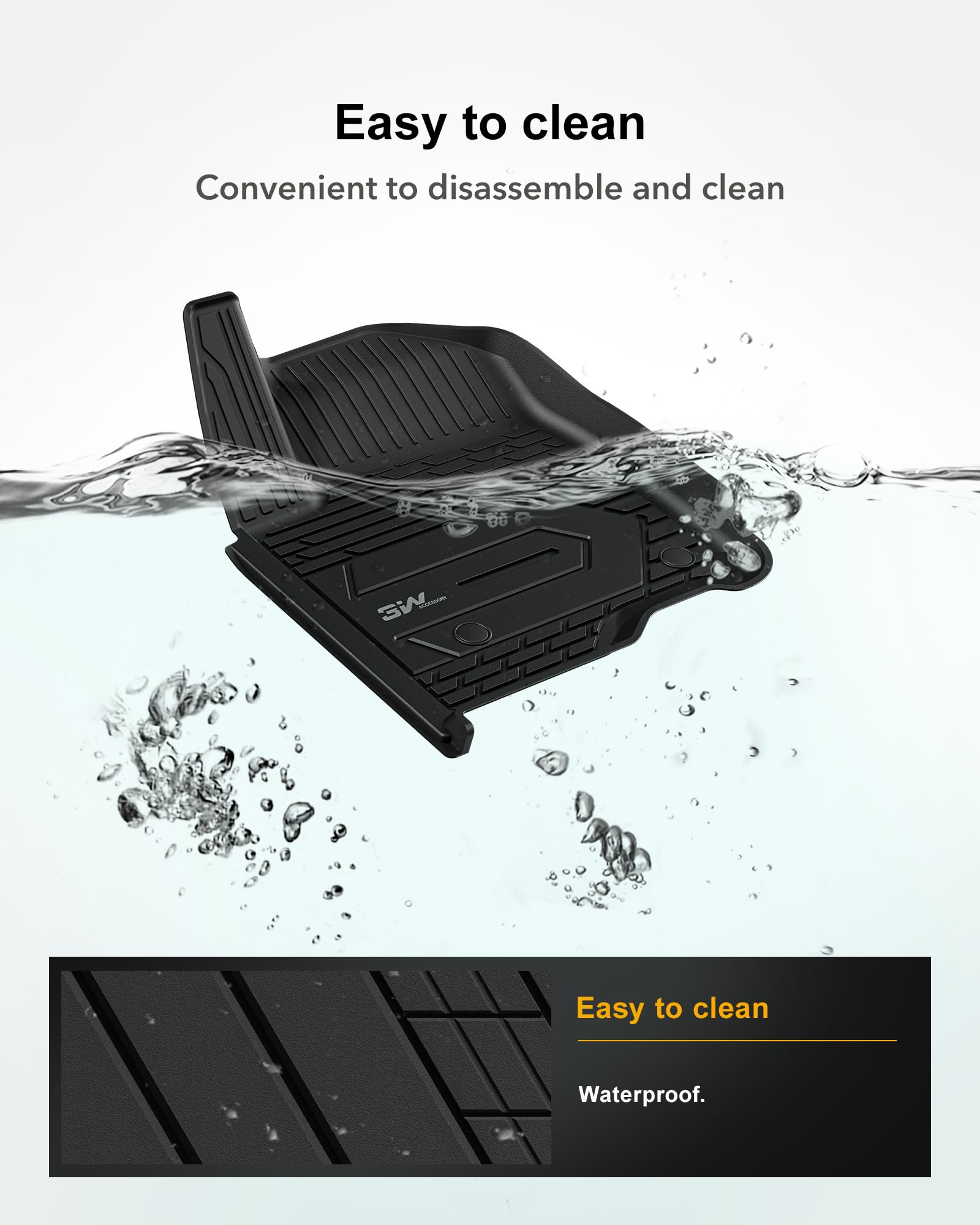 3W Floor Mats Fit For 2019-2024 2025 Chevy Silverado/Gmc Sierra 1500 & 2020-2024 2025 Chevrolet Silverado/Gmc Sierra 2500 Hd/350