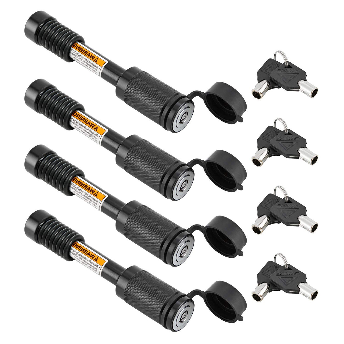 Metoware Trailer Hitch Locks Receiver Lock Keyed Alike Fits Class Iii Iv 2'' 2-1/2'' Receiver With 5/8'' Dia 3-1/2    Long Pin A