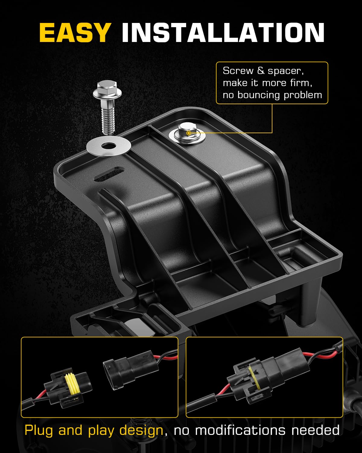 4X4Flstc Led Fog Lights Replacement Fog Lamps Driving Lights Compatible With Chevy Silverado 1999-2002, Suburban 2000-2006, Taho