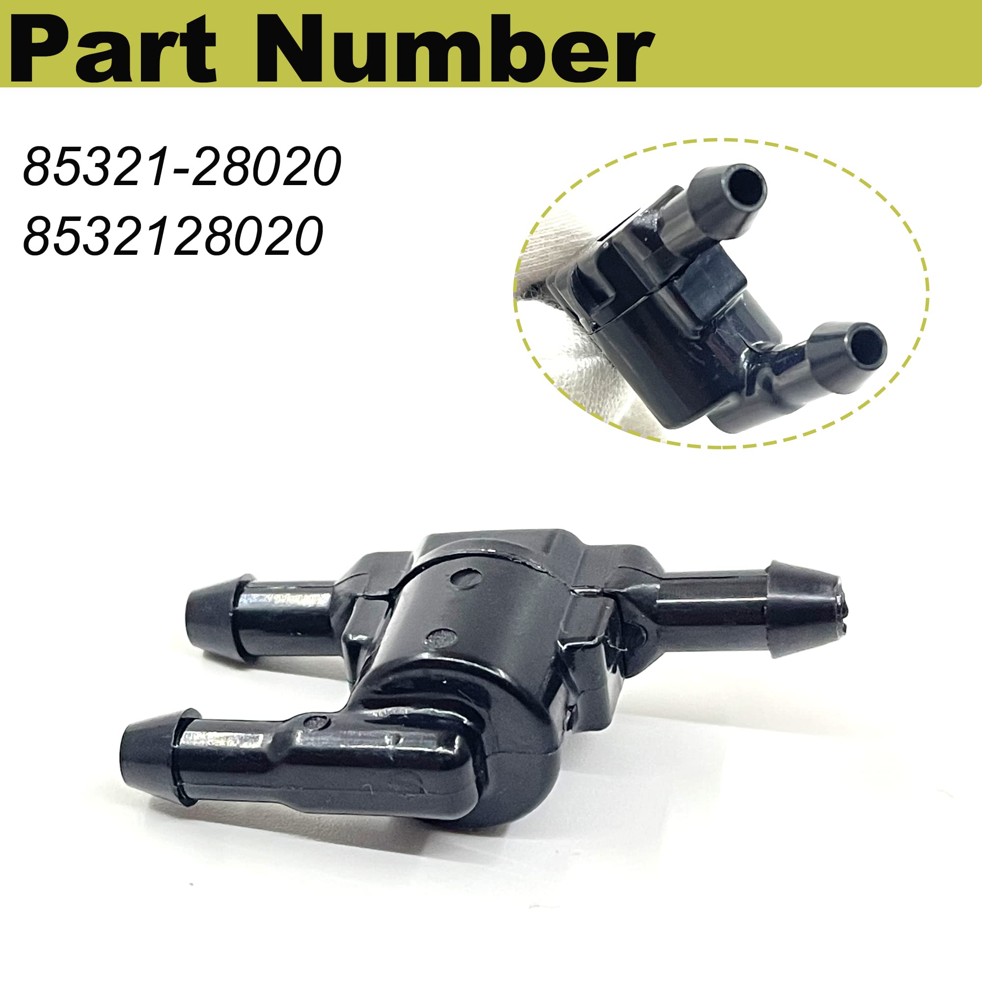 Wiper Washer Windshield Check Valve Replacement For Toyota, Scion, Lexus- Oem: 85321-28020