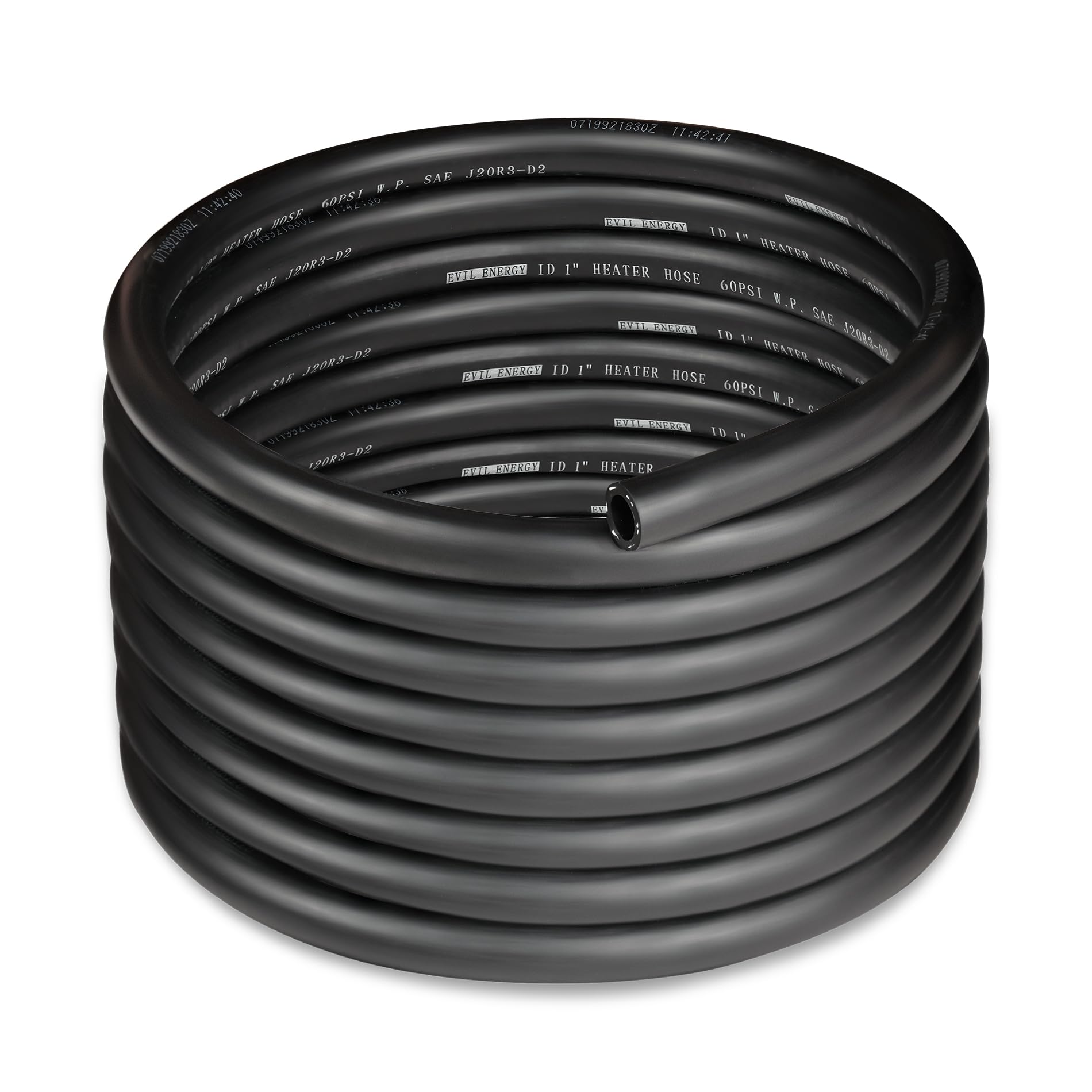 Evil Energy 1'' Heater Hose Coolant Radiator Straight 60Psi Sae 20R3 20Ft Black