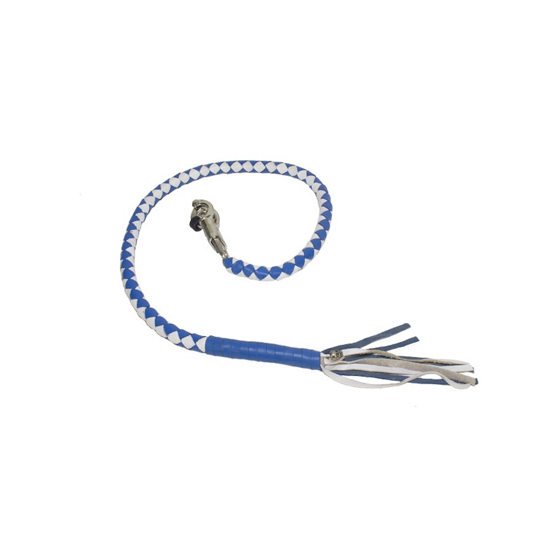 Blue And White Get Back Whip For Motorcycles