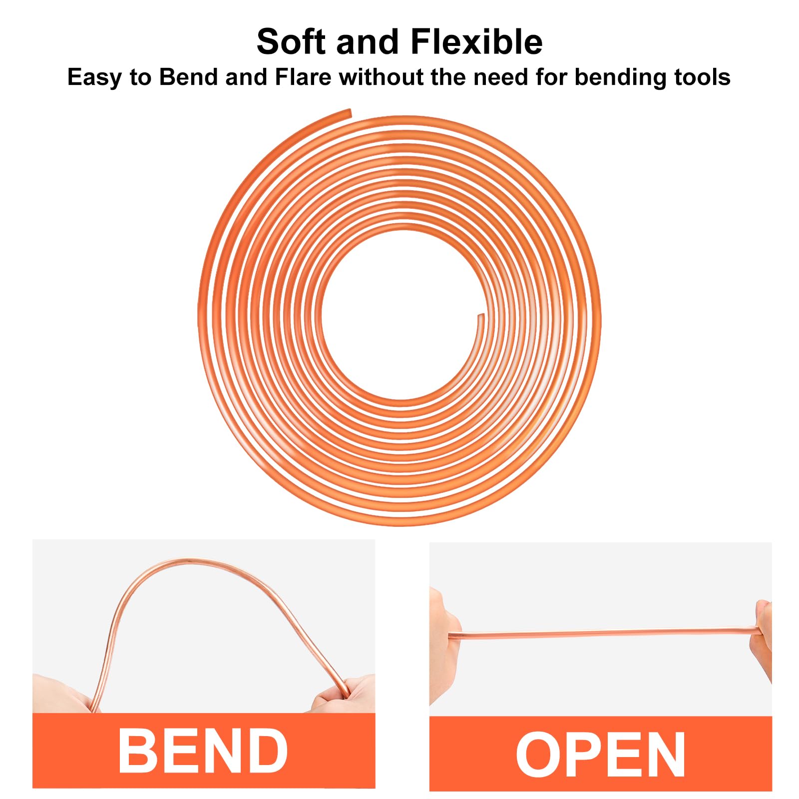 Jingtao88 Brake Line Kit, 3/16' Brake Line Flaring Tool Kit, Copper Coated Brake Line (With 16 Fittings And 4 Threads Unions) And Double & Single Flare Tool (With Tube Cutter And 5 Adapters)