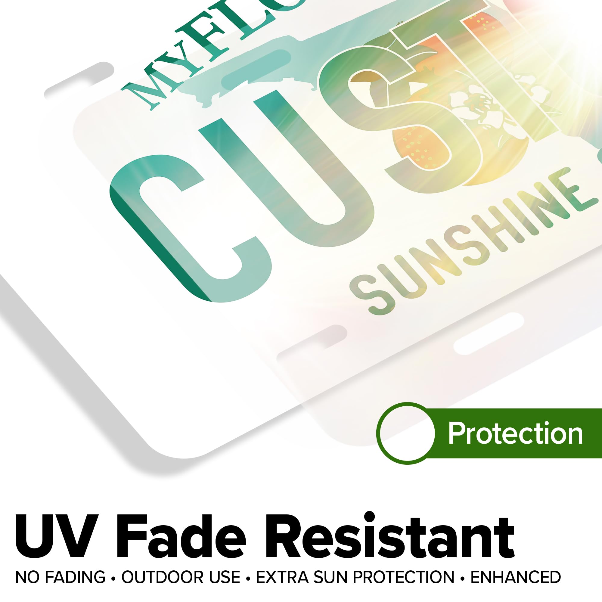 Custom Florida License Plate, Personalized License Plates For Car, 6X12 Inch, Rust-Free Fade Resistant Aluminum, Usa Made By My