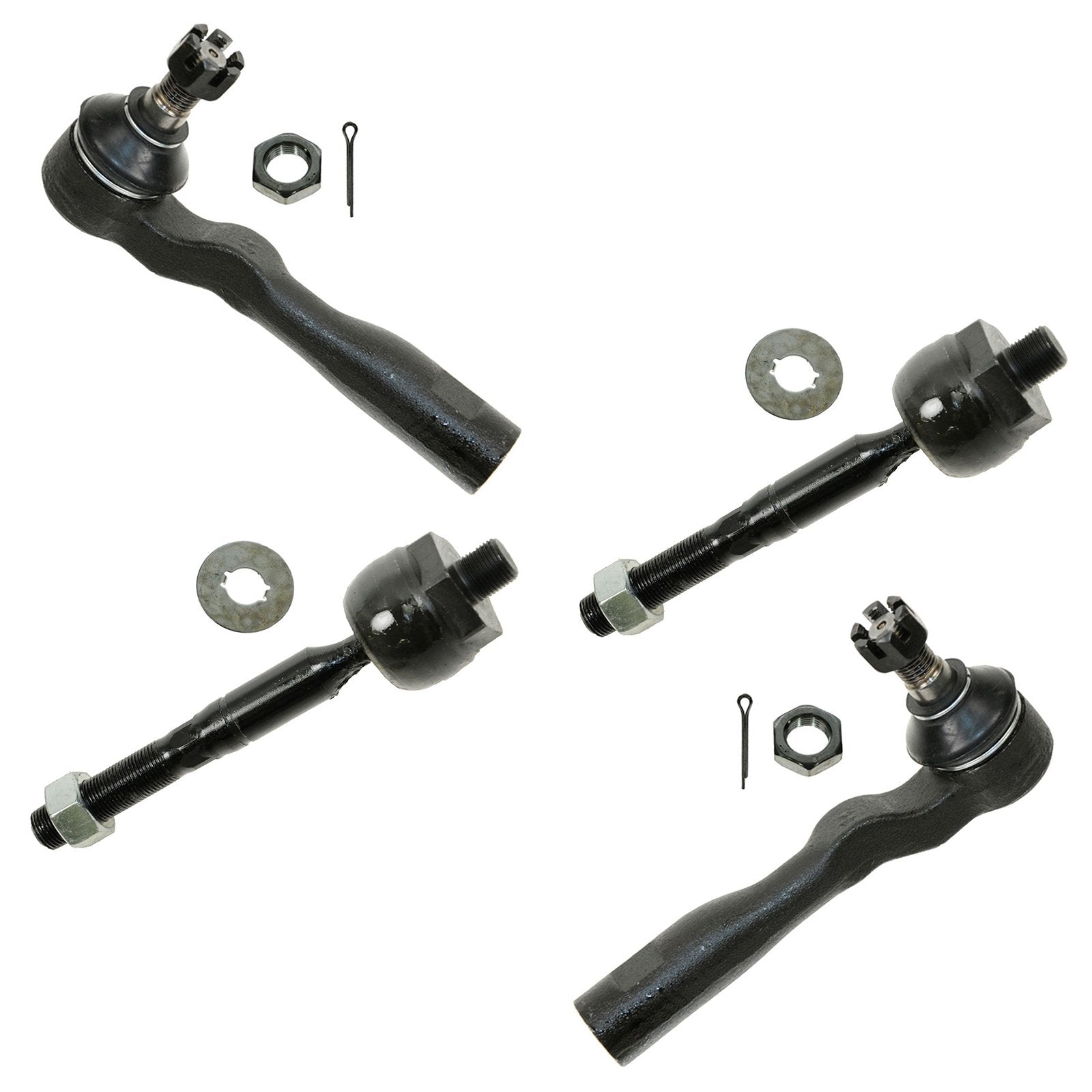 Trq Front Tie Rod Set Compatible With 2003-2007 Toyota Sequoia 2003-2006 Tundra