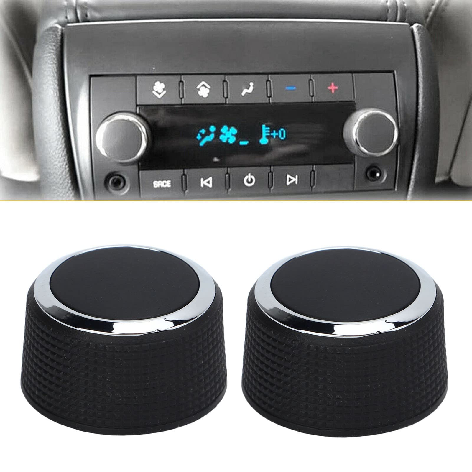 Rear Radio Volume Control Knob, 2 Pcs Rear Radio Volume Control Knob 22912547 Replacement For Suburban 2007-2013