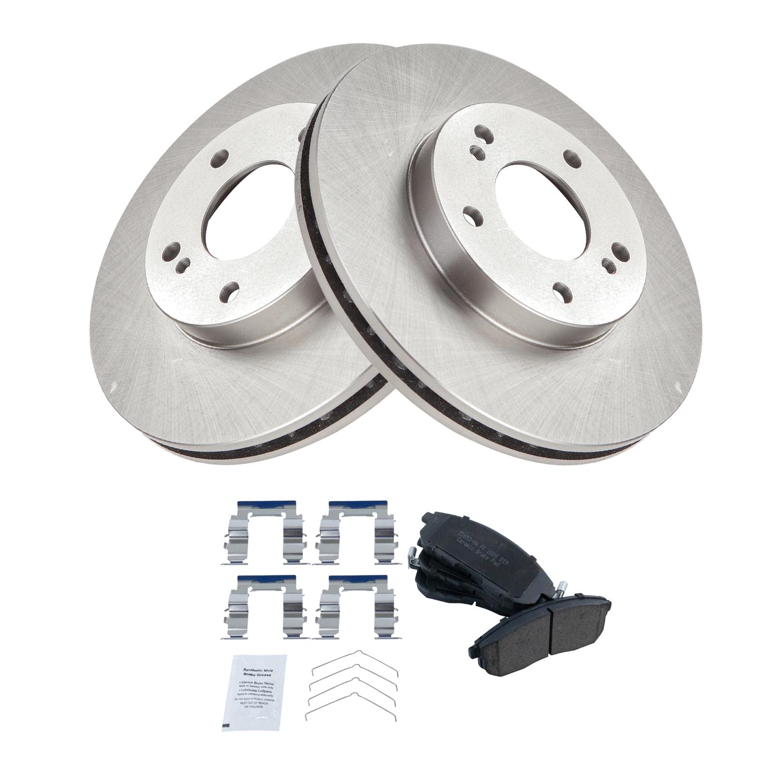 Trq Front Brake Pad & Rotor Kit Brake Pads Brake Rotor Ceramic Compatible With 1999 Nissan Maxima