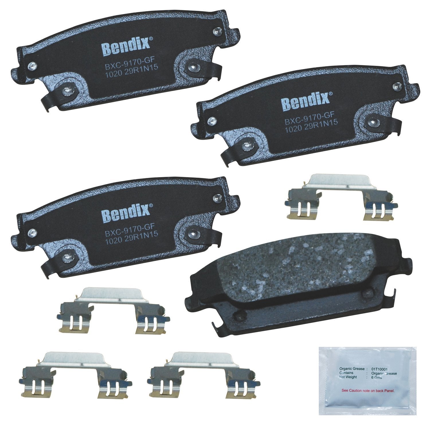 Bendix Priority1 Cfc1020 Ceramic Rear Brake Pads For Cadillac Cts 2007-2006, Srx 2009-2004, Sts 2010-2006