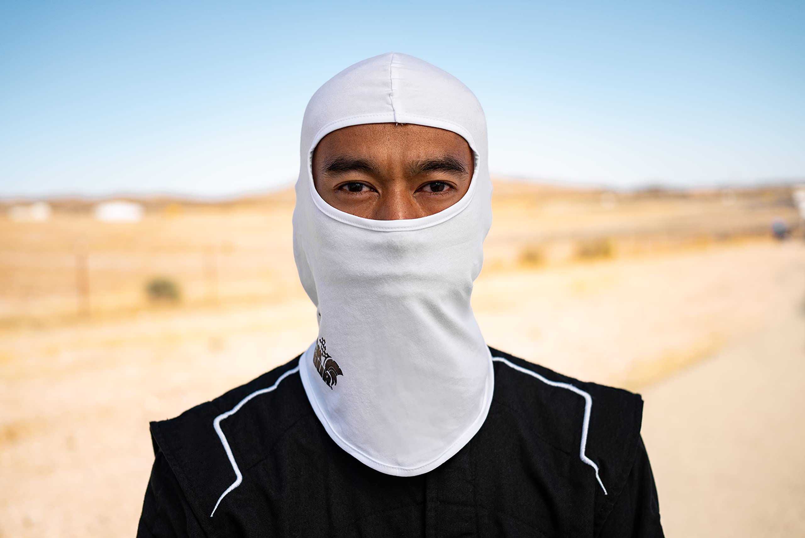 Track Armour Racing Head Sock Balaclava For Auto And Motorcycle Racing White Color Tahs-Wt