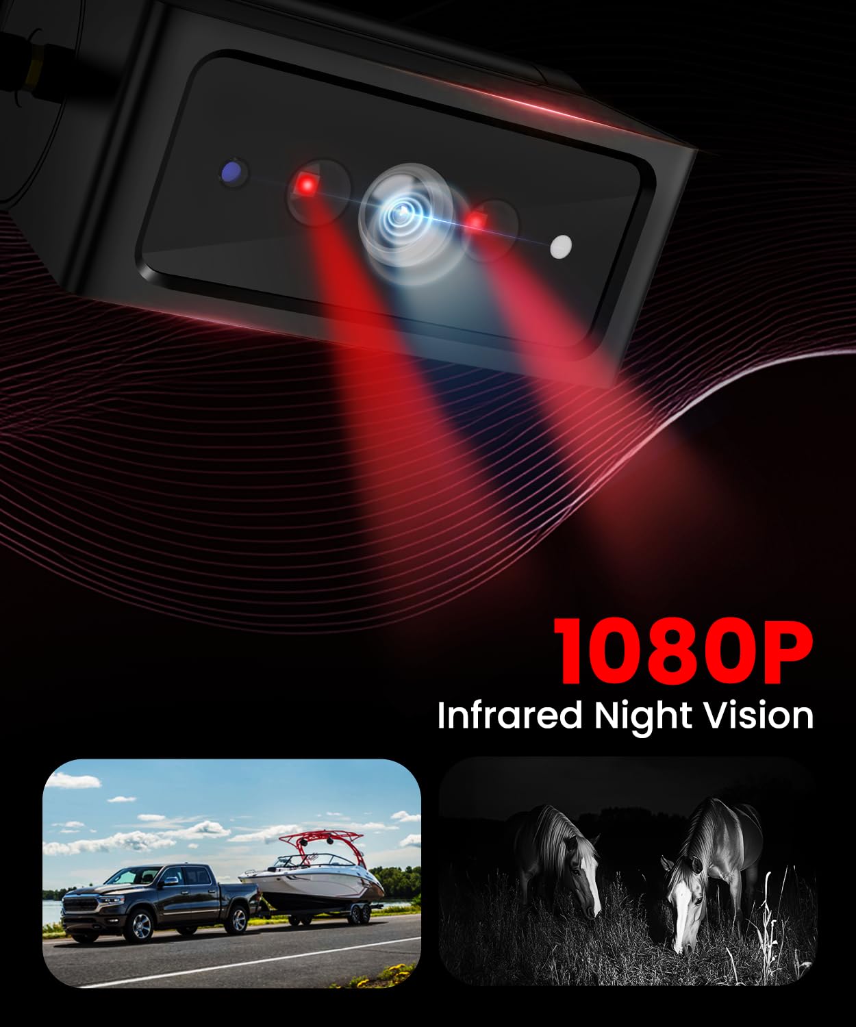 Foxpark Magnetic Wireless Backup Camera For Rvs And Trailers No-Installation - 7'' Hd 1080P Monitor, Strong Magnetic Scratch-Pro