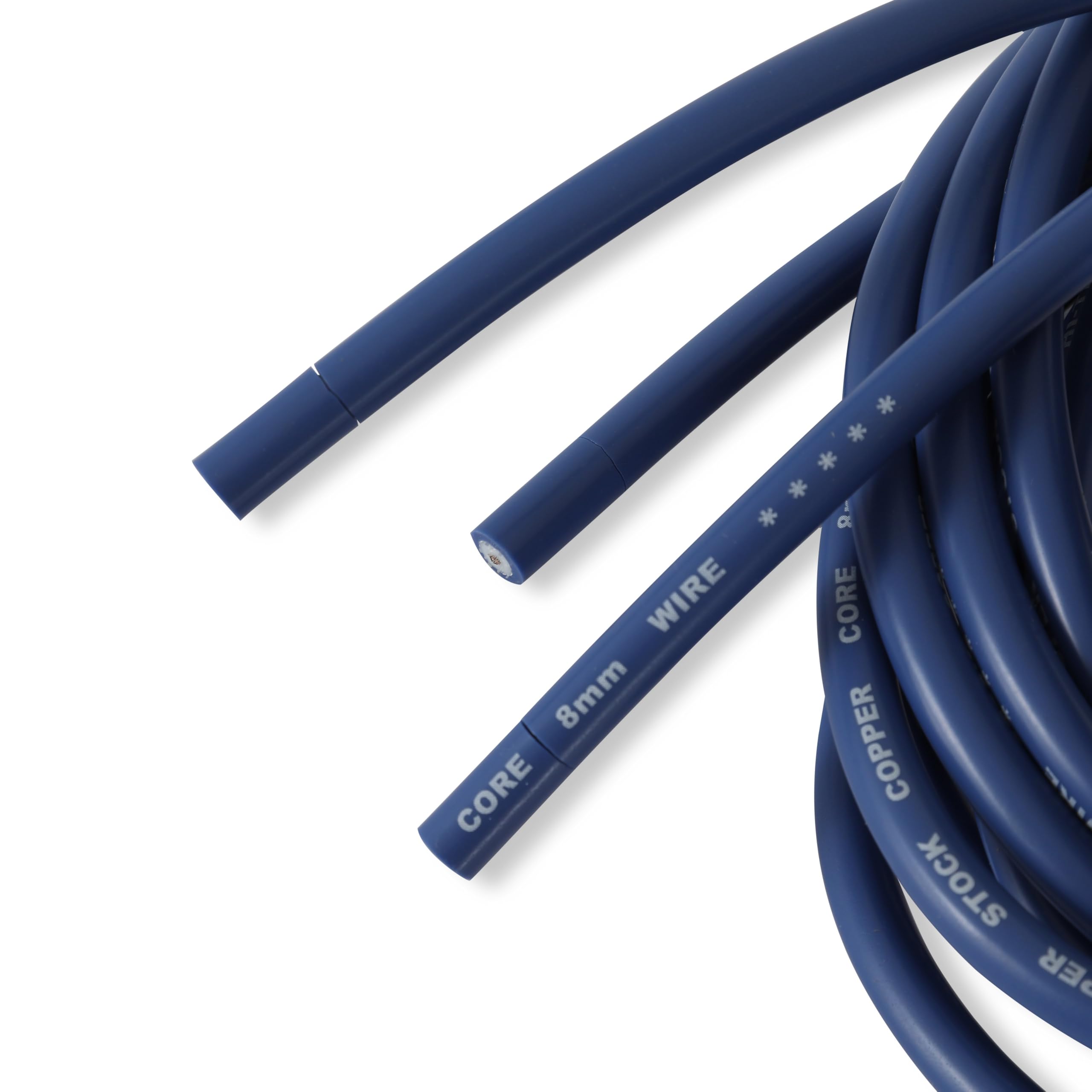 Accel 4038B Spark Plug Wire Set - Super Stock - Copper Spiral Core - 8Mm - Blue