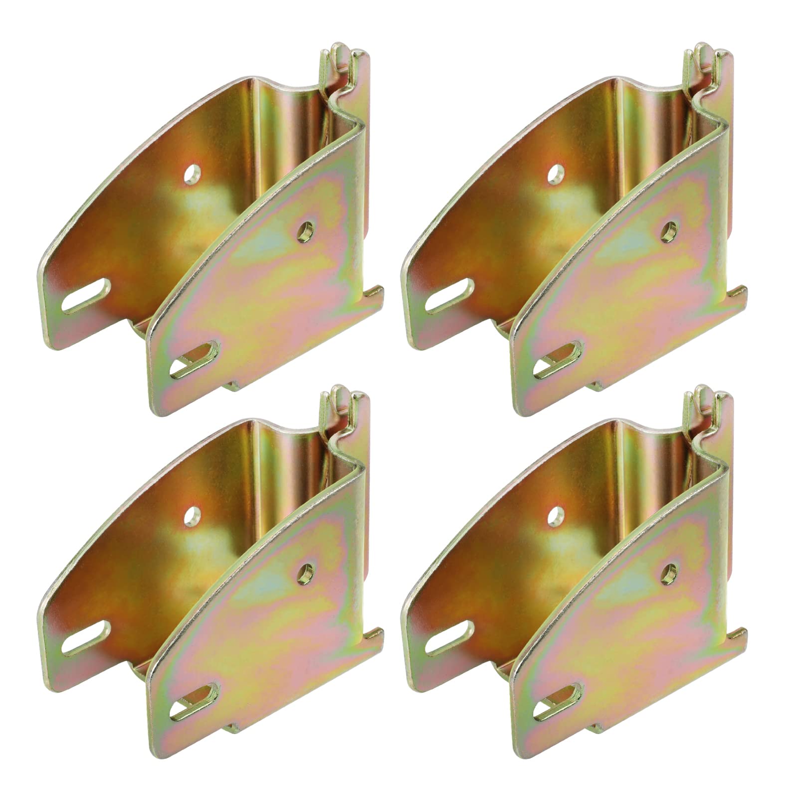 Eapele E-Track Wood Beam End Socket Accessories, Zinc-Coated Steel, Fit With 2X4 2X6, Add Removable Load Lock Bars To E-Track Cargo Area (4Pcs)