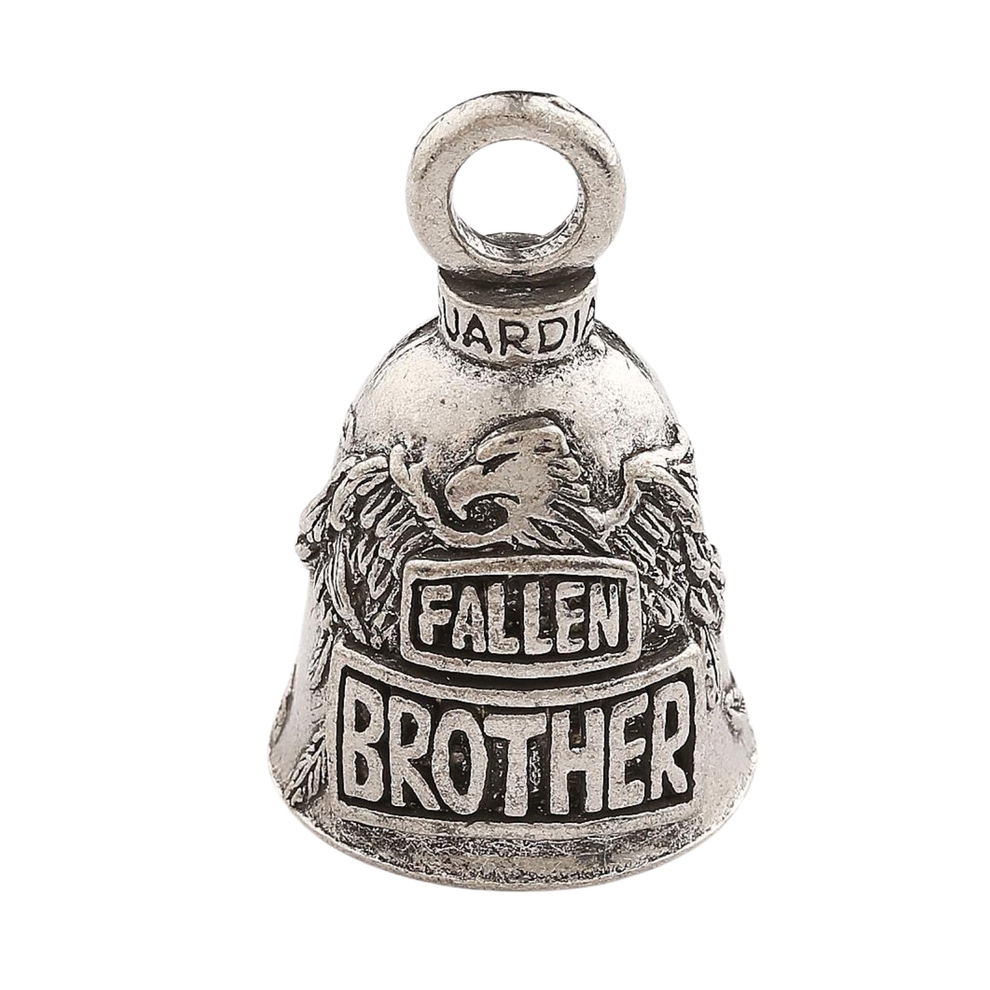 Guardian Bell Fallen Brother Good Luck Bell W/Keyring & Black Velvet Gift Bag | Motorcycle Bell | Lead-Free Pewter | Good Luck G