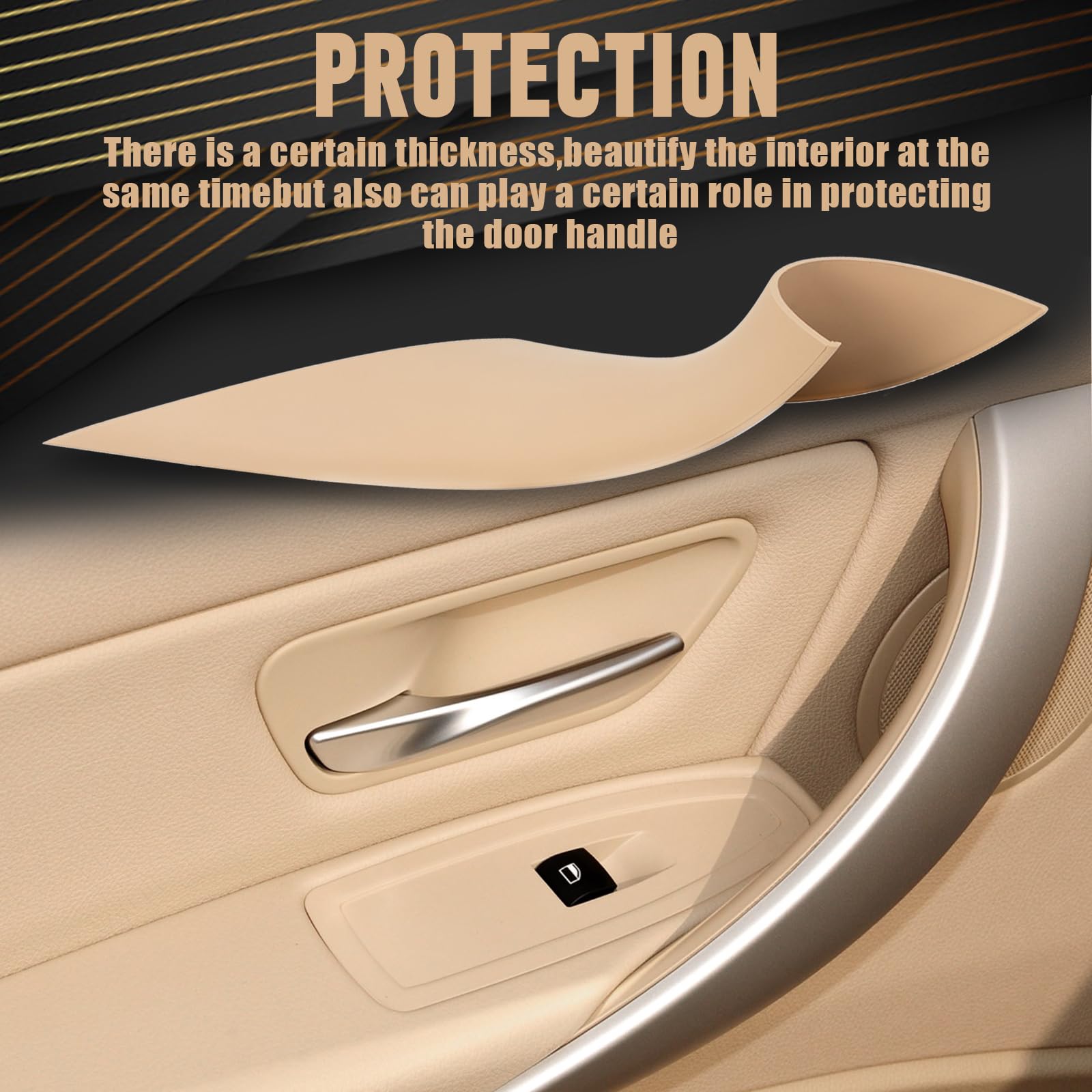 Weileite Rear Interior Inner Inside Door Pull Handle Grab Cover Fit For Bmw 320,328,330,335,M3 F30/F31/F34/F80 3 Series 2012-201