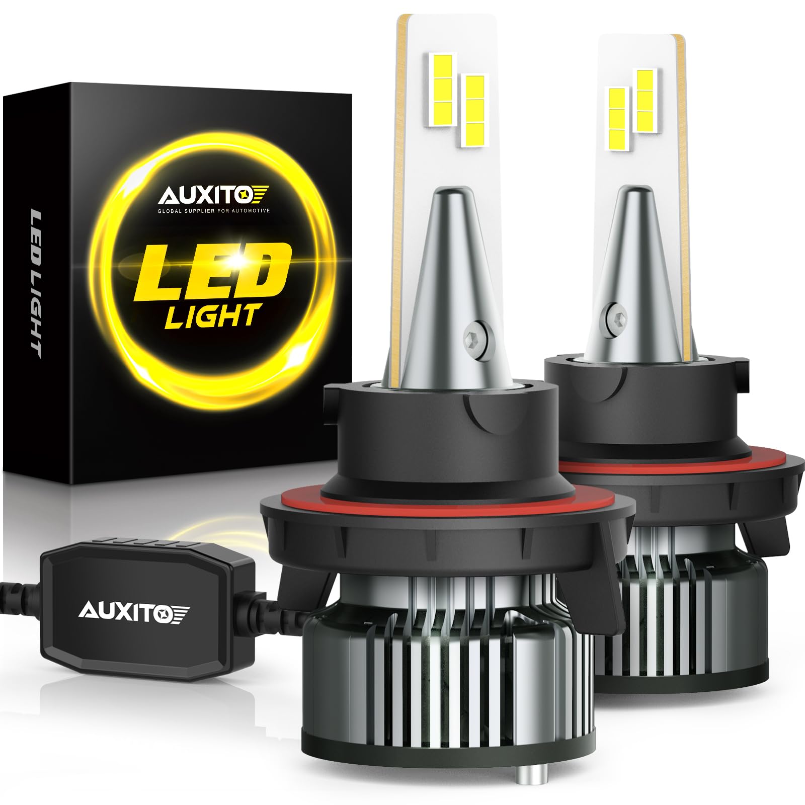Auxito 9008 H13 Bulbs, 110W 28000Lm Per Set, 6500K Plug And Play H13 Fog Lights, Off-Road Use, Pack Of 2