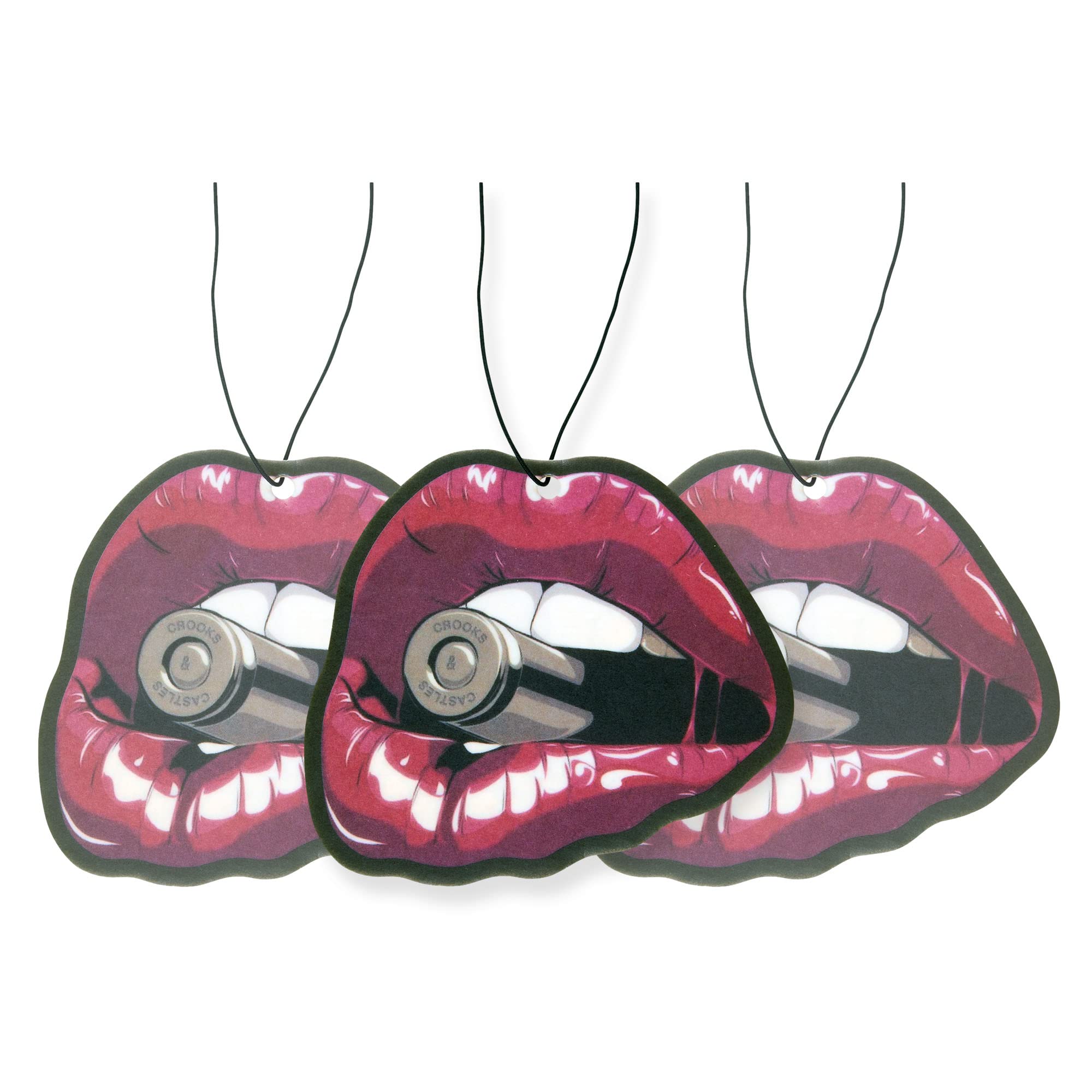 Bullet Lips Car Air Freshener 3 Pack Scented With Essential Oils By Fresh Fresheners (3 Pack)
