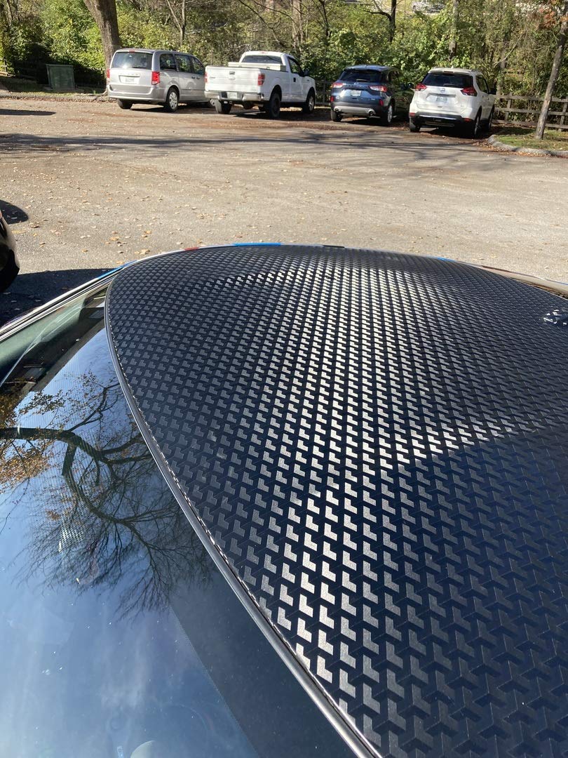 Vvivid Designer Black Carbon Fiber Vinyl Wrap (Triangle Carbon, 1Ft X 5Ft)