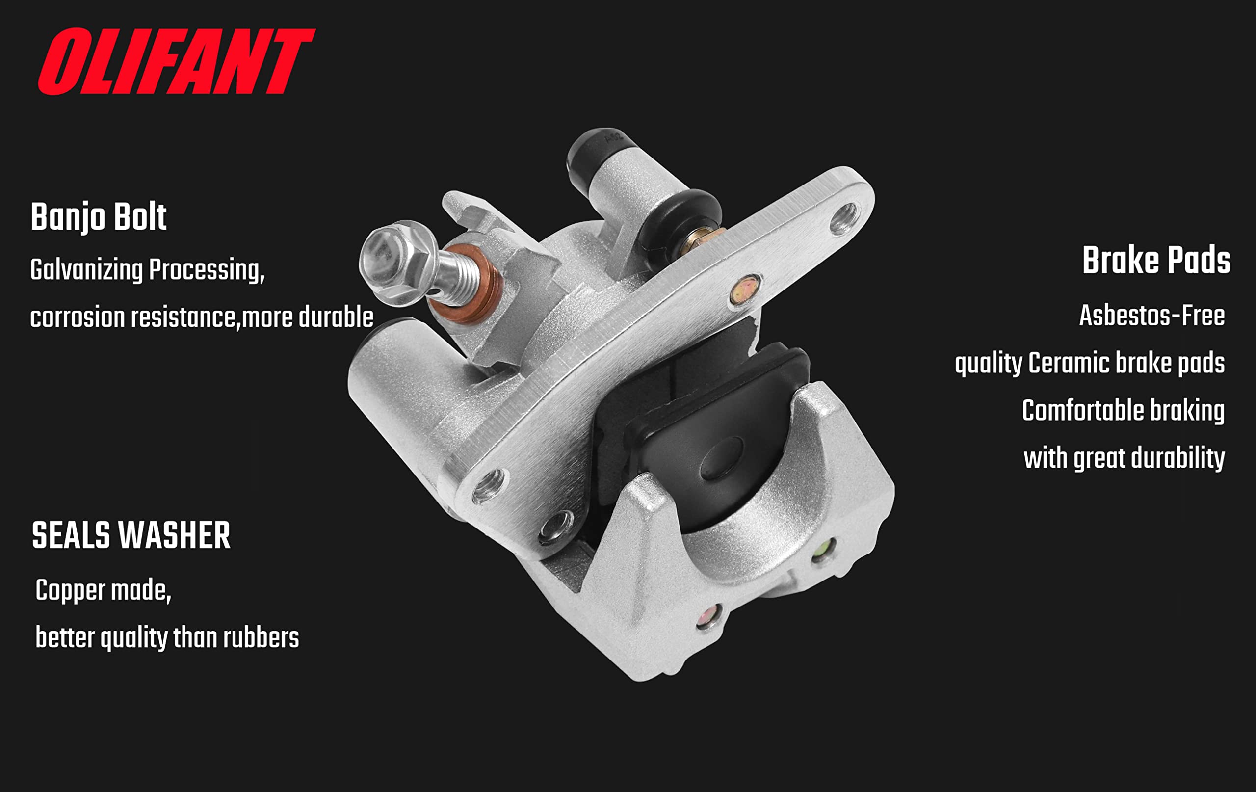 Front Brake Calipers For Yamaha Warrior 350 Big Bear 250 350 400 Grizzly 350 400 450 660 Kodiak 400 450 Raptor 125 350 660 Bansh