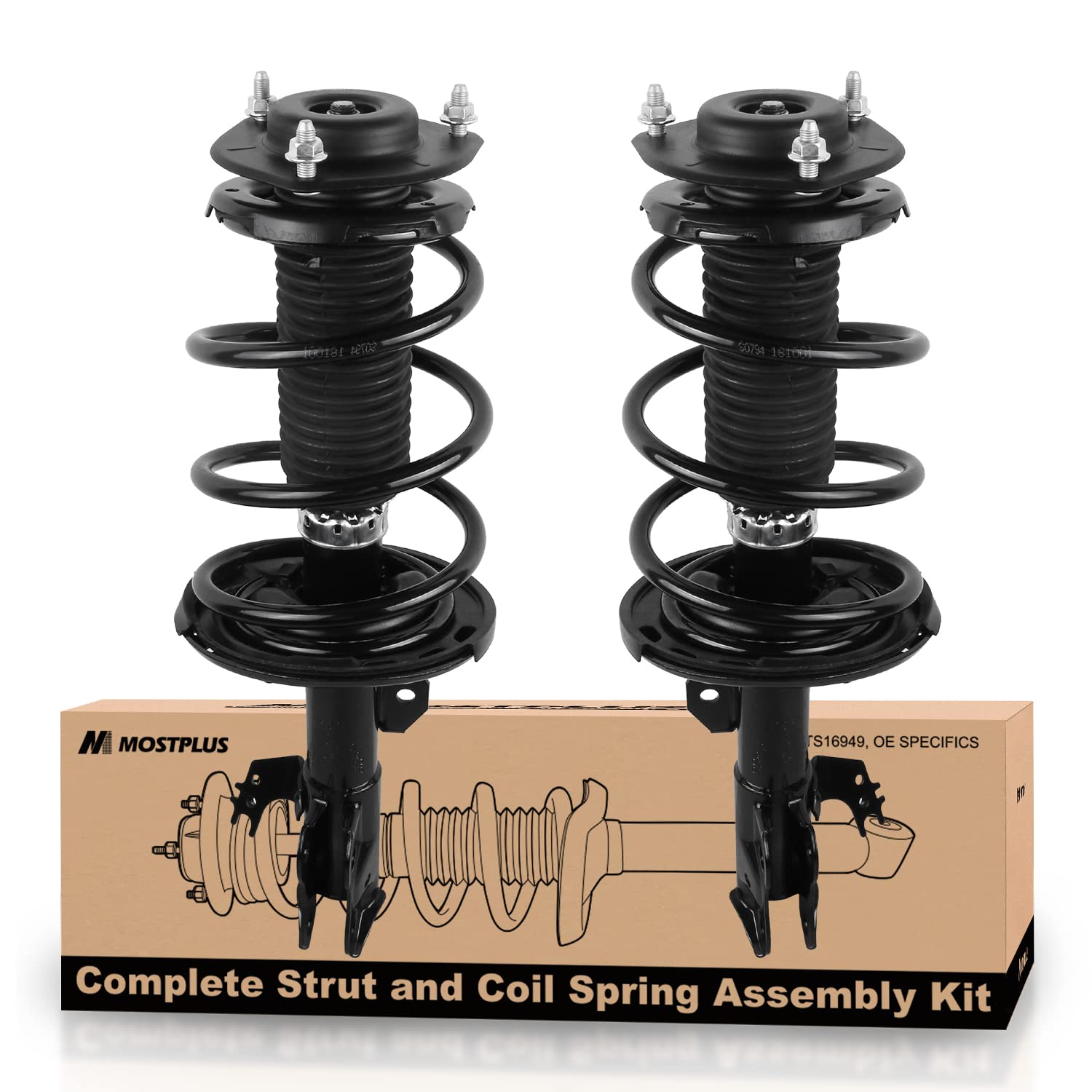 Mostplus Front Complete Strut Shock Assemblies Coil Spring 1333375L 1333375R Compatible With 2012-2017 Toyota Camry Se (Set Of 2
