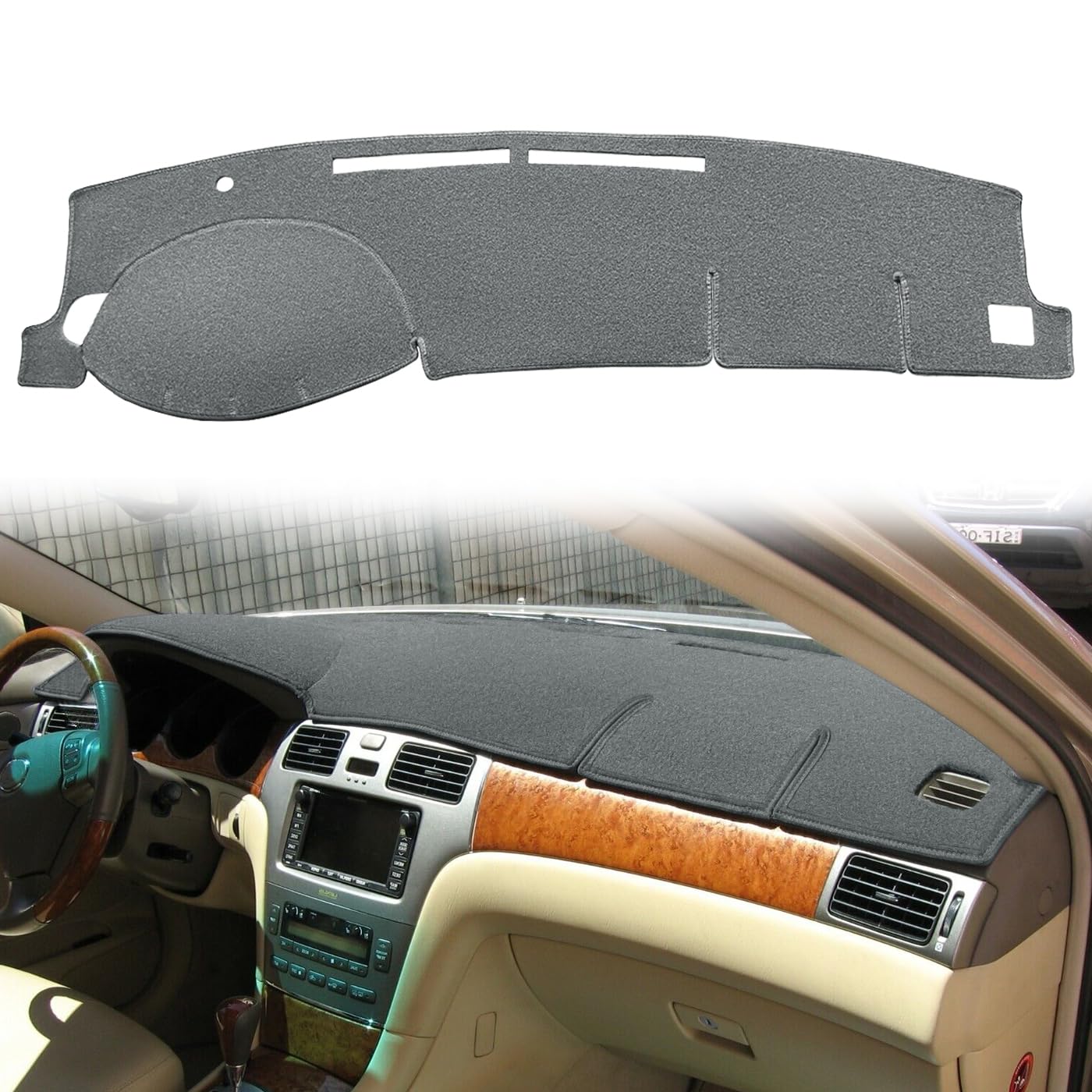 Fcovergurus Dash Cover Mat Custom Fit For 2002-2006 Lexus Es300 Es330, Dashboard Cover Pad Carpet Protector F116 (Charcoal Gray)