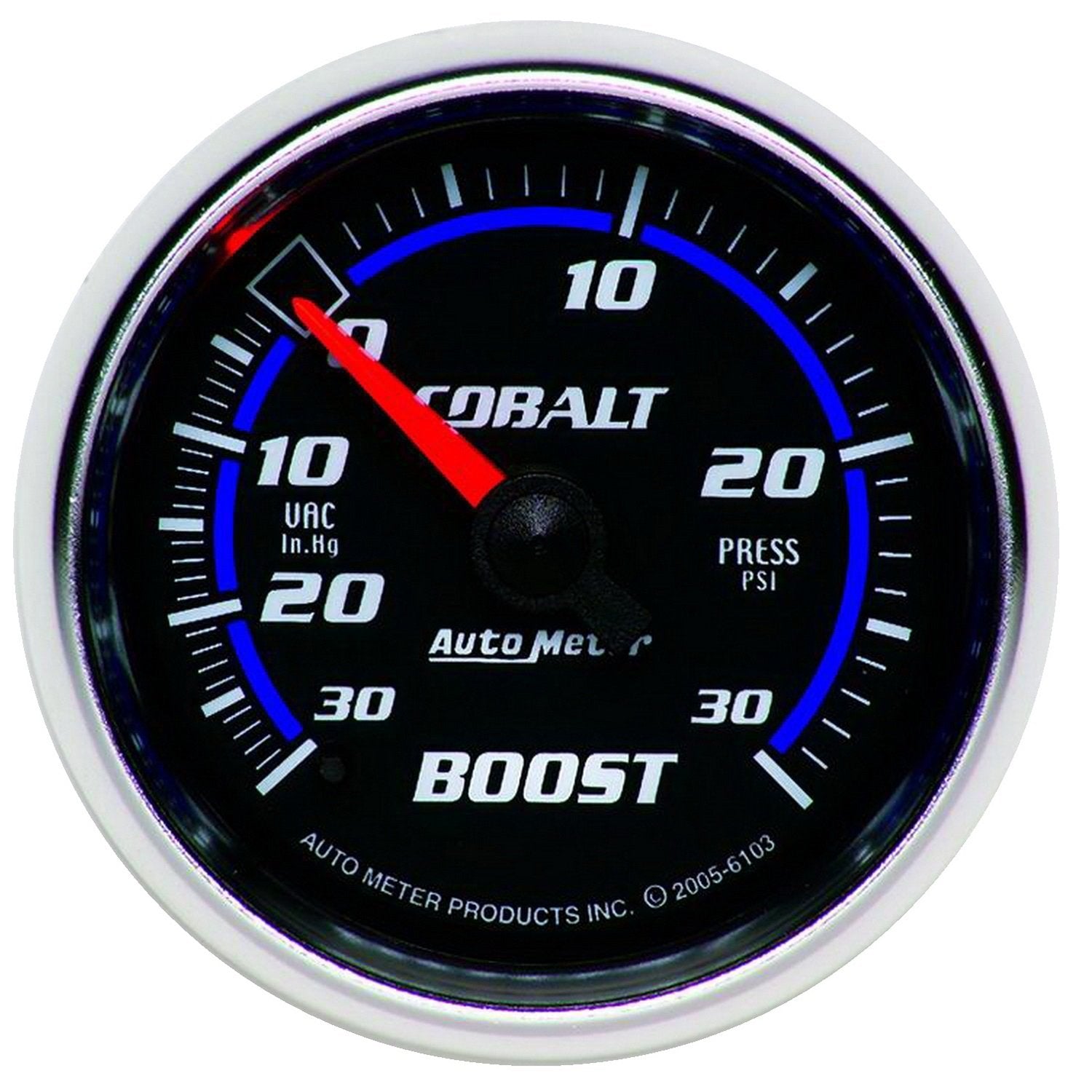 Auto Meter 6103 Cobalt Mechanical Boost / Vacuum Gauge, 2.3125 in.